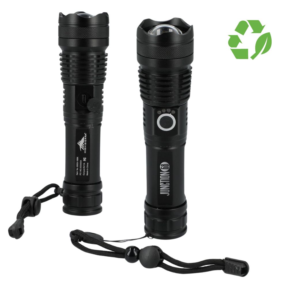 High Sierra® Recycled Rechargeable Flashlight | 200 Lumens