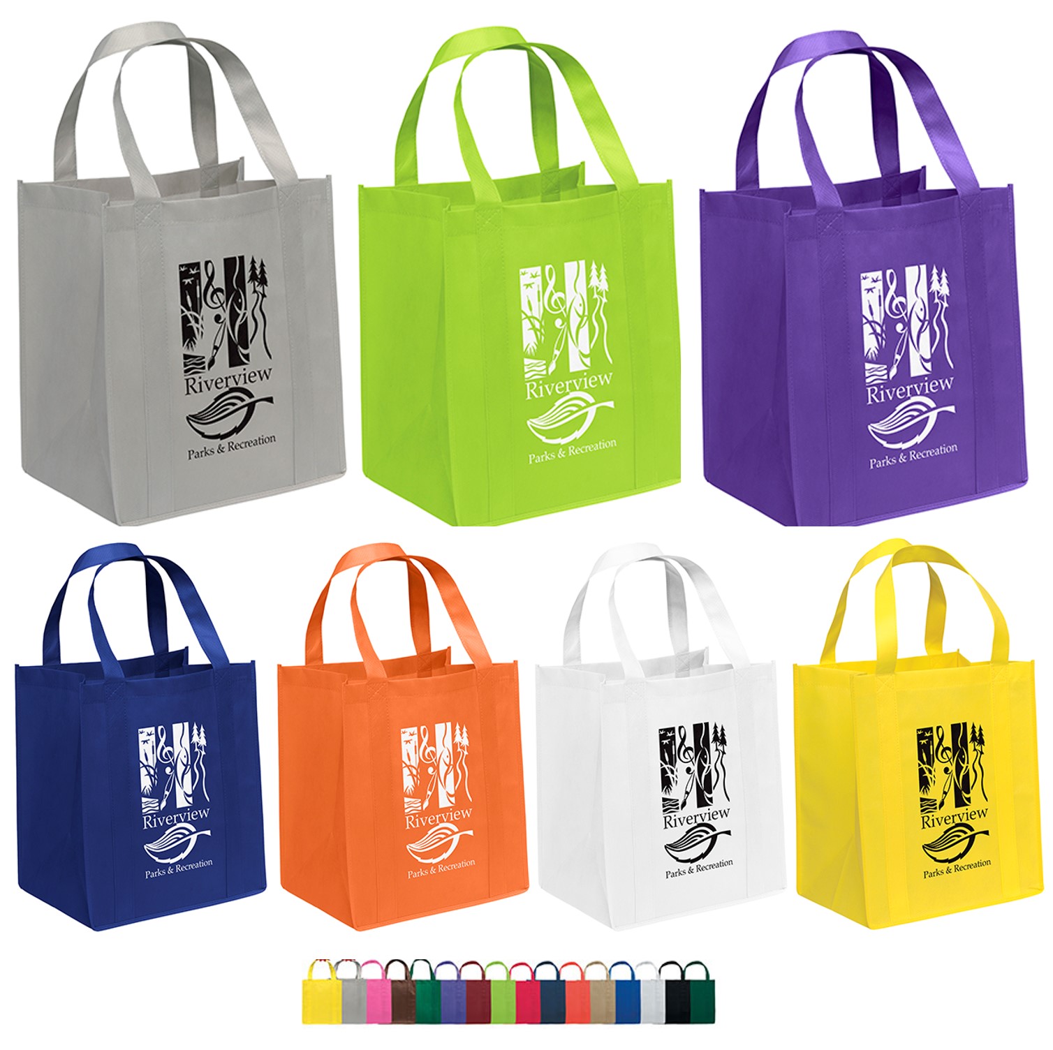 Recycled Grocery Bag | Reusable Tote | 12x8x13
