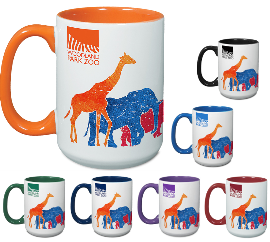 Two-Tone Ceramic Mug and Handle | Full Color Sublimation | 15 oz