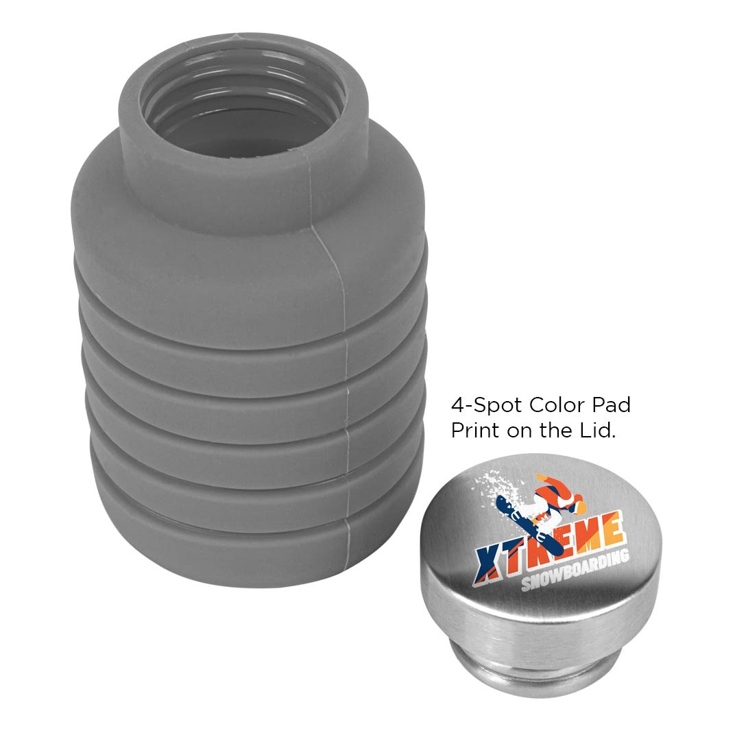 17 oz Collapsible Silicone Travel Water Bottle 4-Color