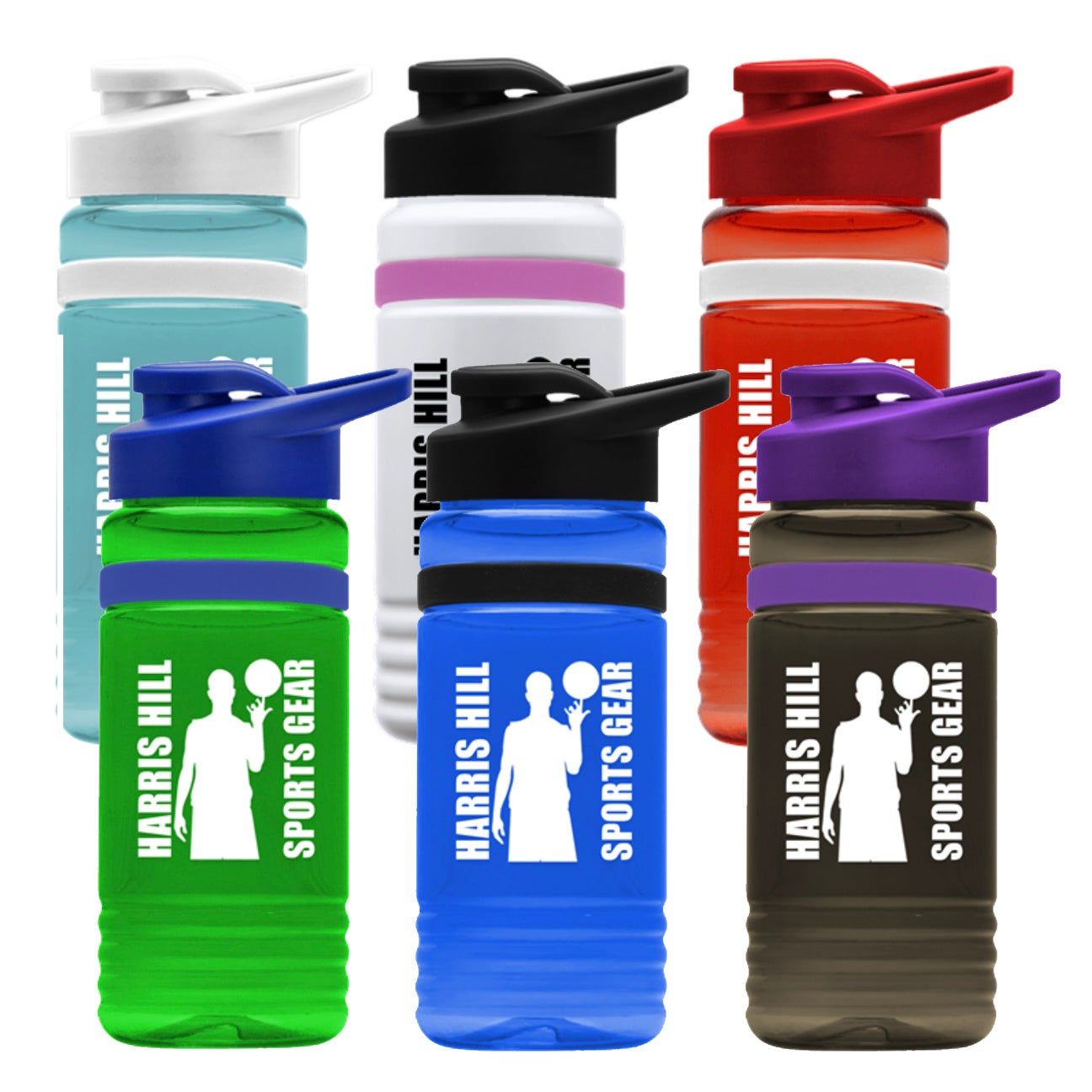 20 oz Recycled PETE Bottle with Drink Thru Lid with Grip