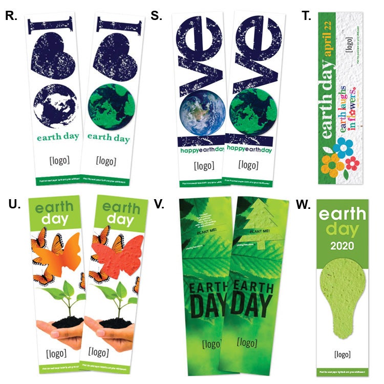 Earth Day USA Made Bookmark With Seeded Plantable Shape