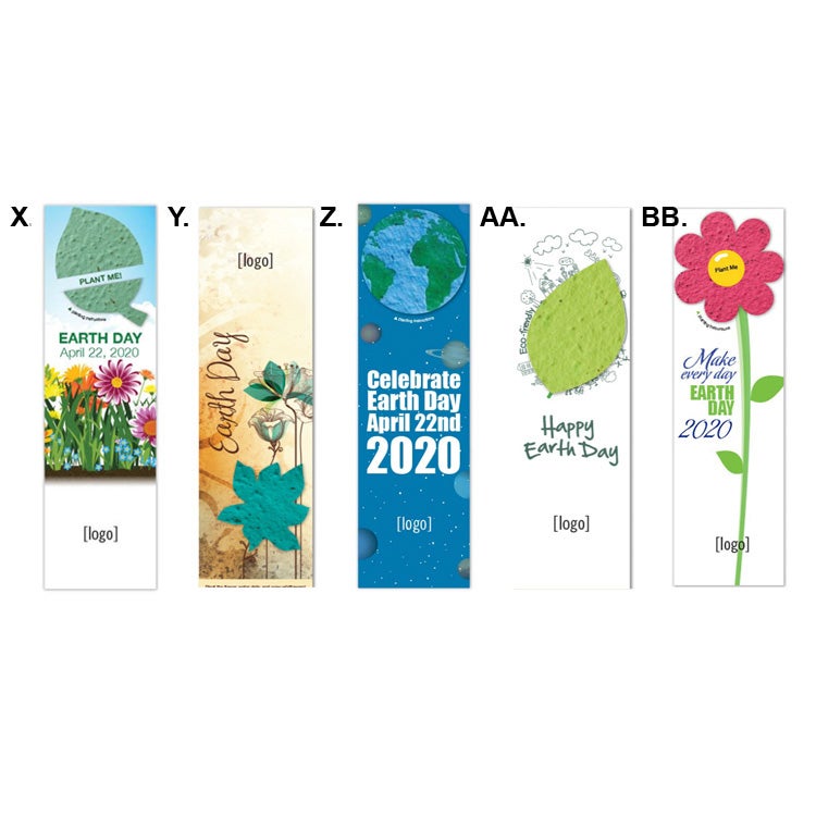 Earth Day USA Made Bookmark With Seeded Plantable Shape