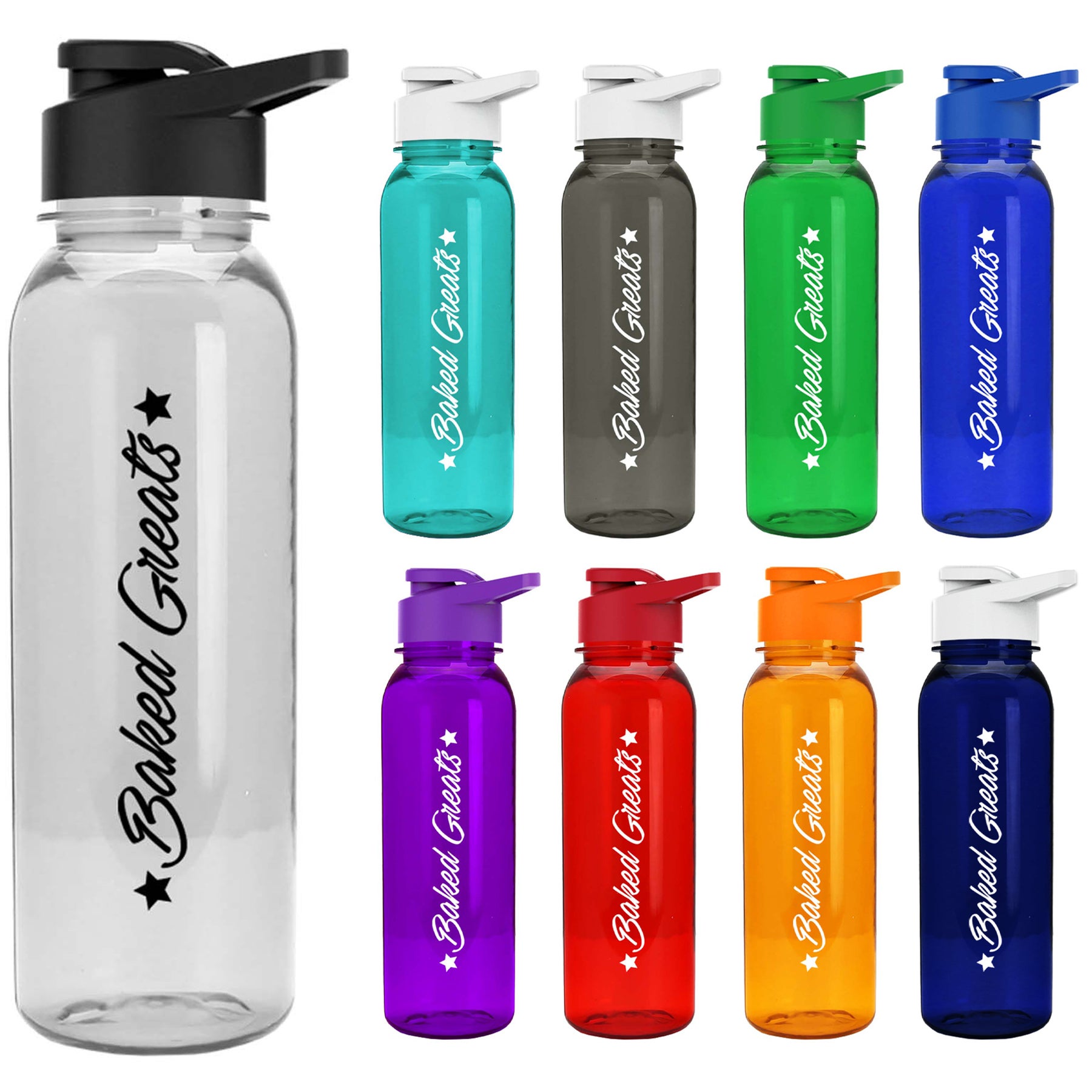 Tritan Water Bottle | USA Made | Drink Thru Lid | 24 oz