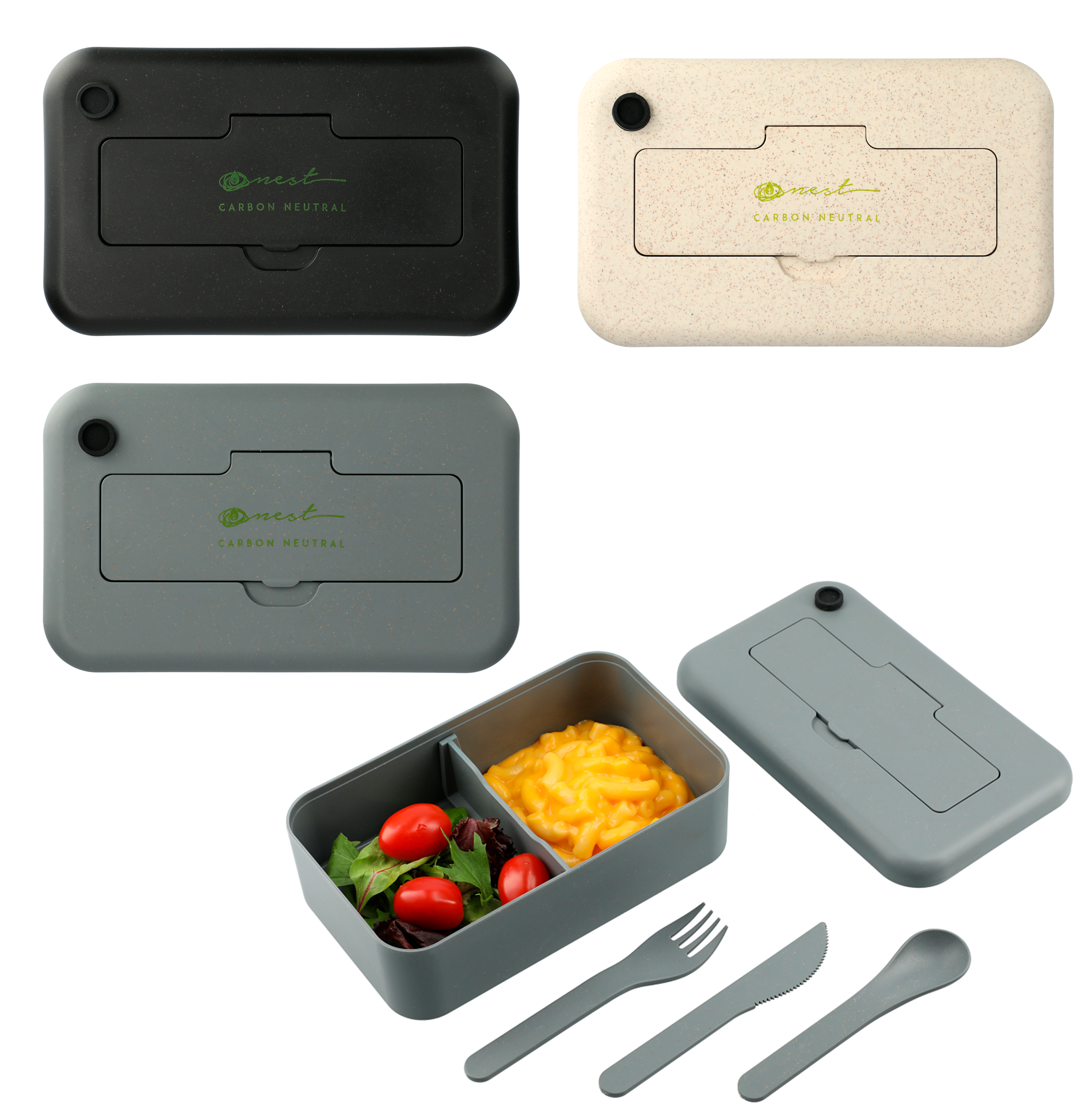 Bamboo Fiber Lunch Box with Utensils