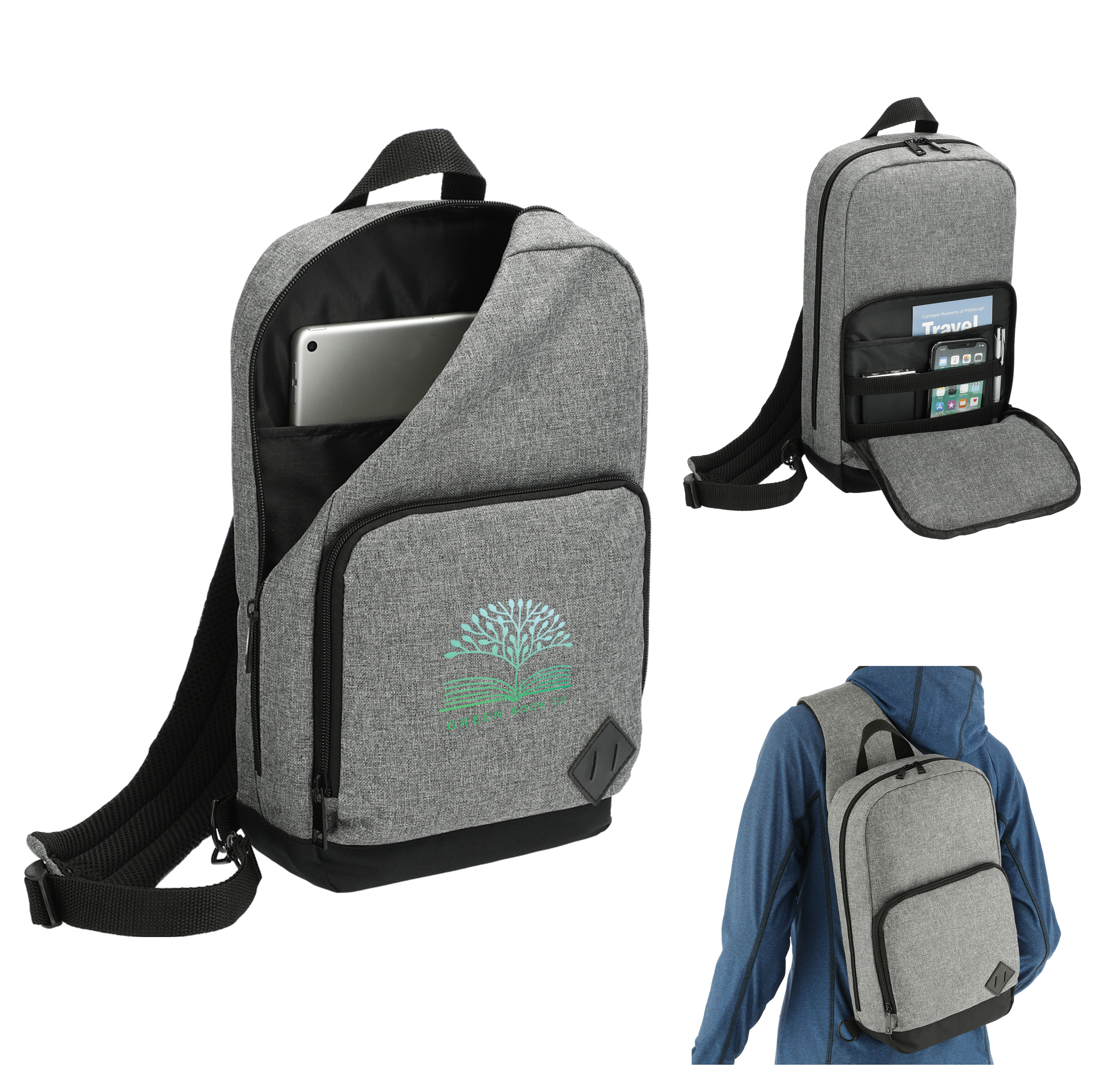 Recycled Computer Sling Backpack