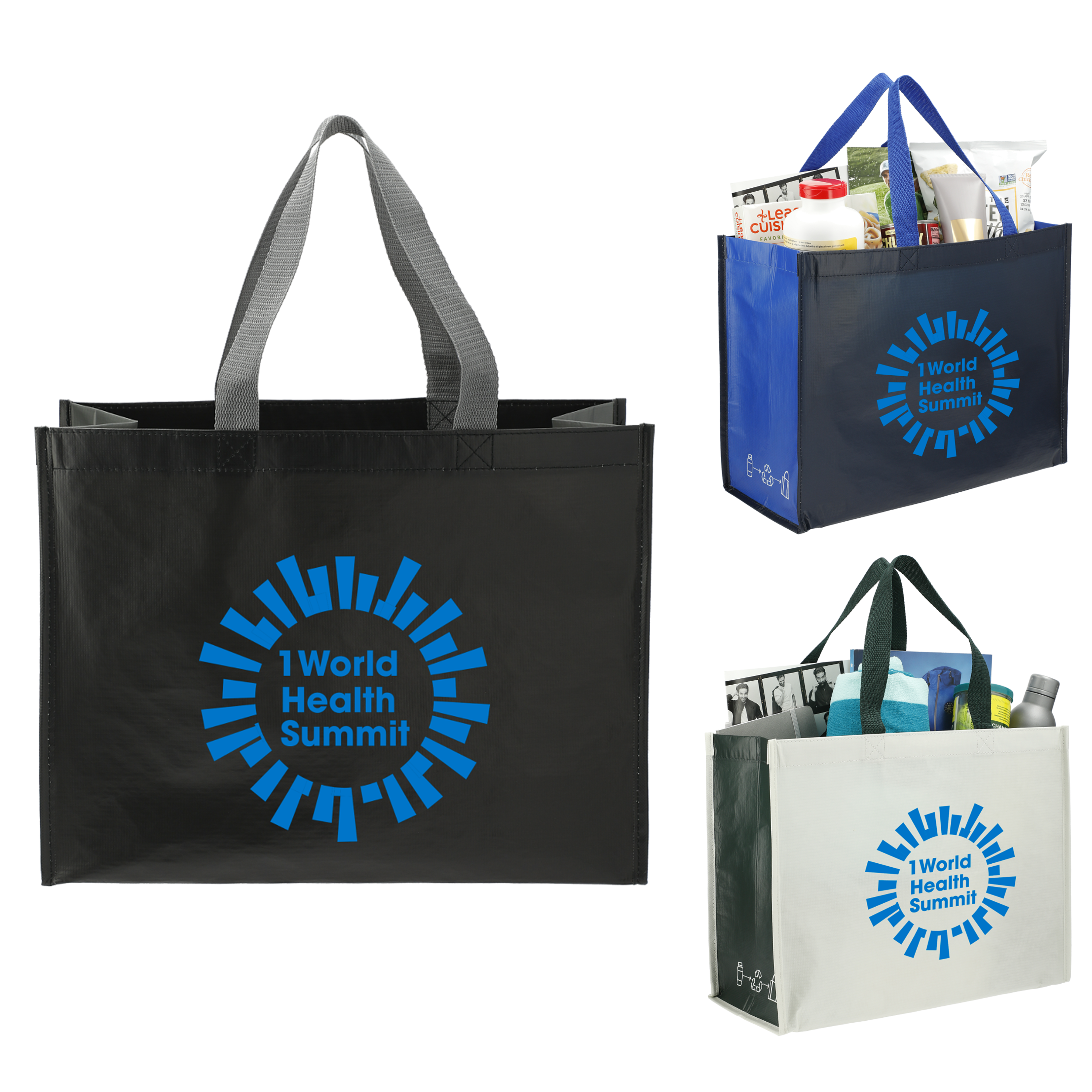Recycled Laminated Tote Bag | 17x13x10