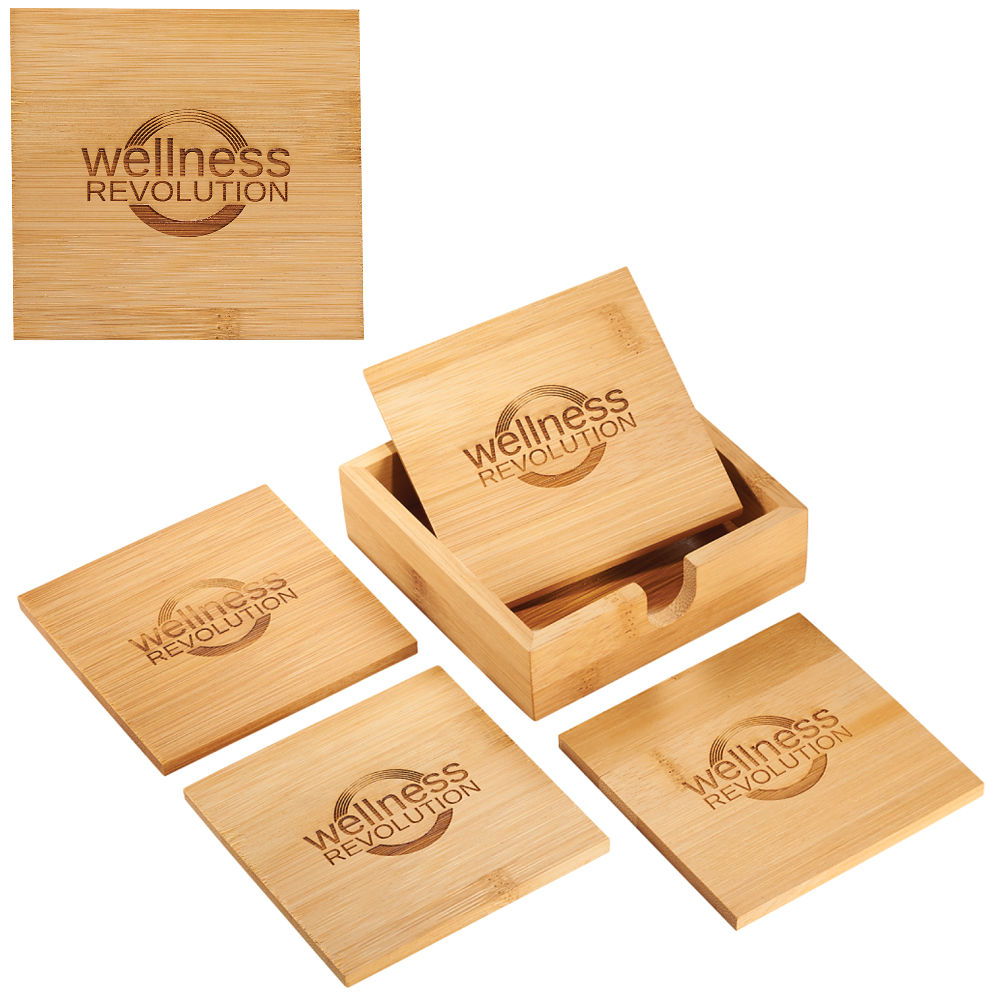 Bamboo Coaster Set