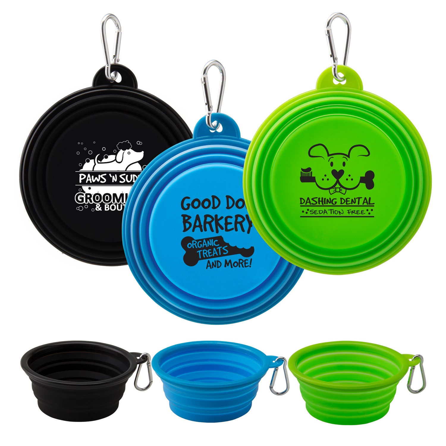 Collapsible Silicone Pet Bowl Collapsible Dog Bowl Imprinted Dog Bowl