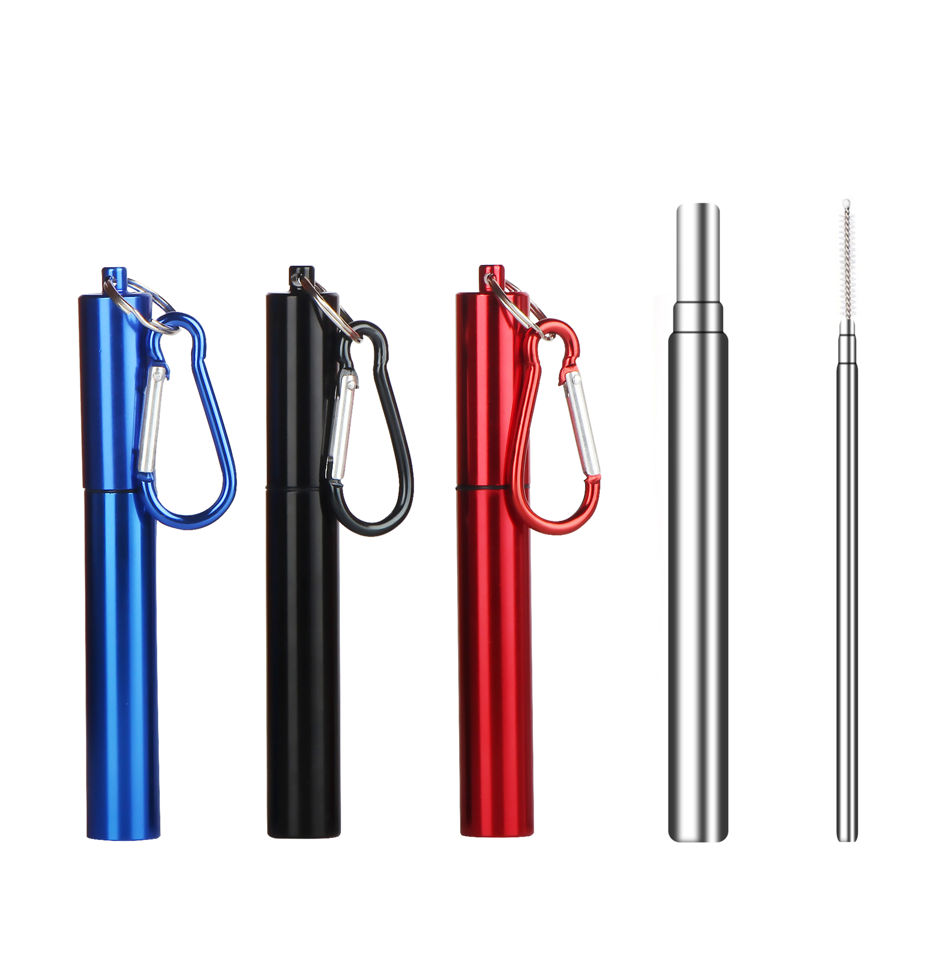 Collapsible Straw Set with Aluminum Case