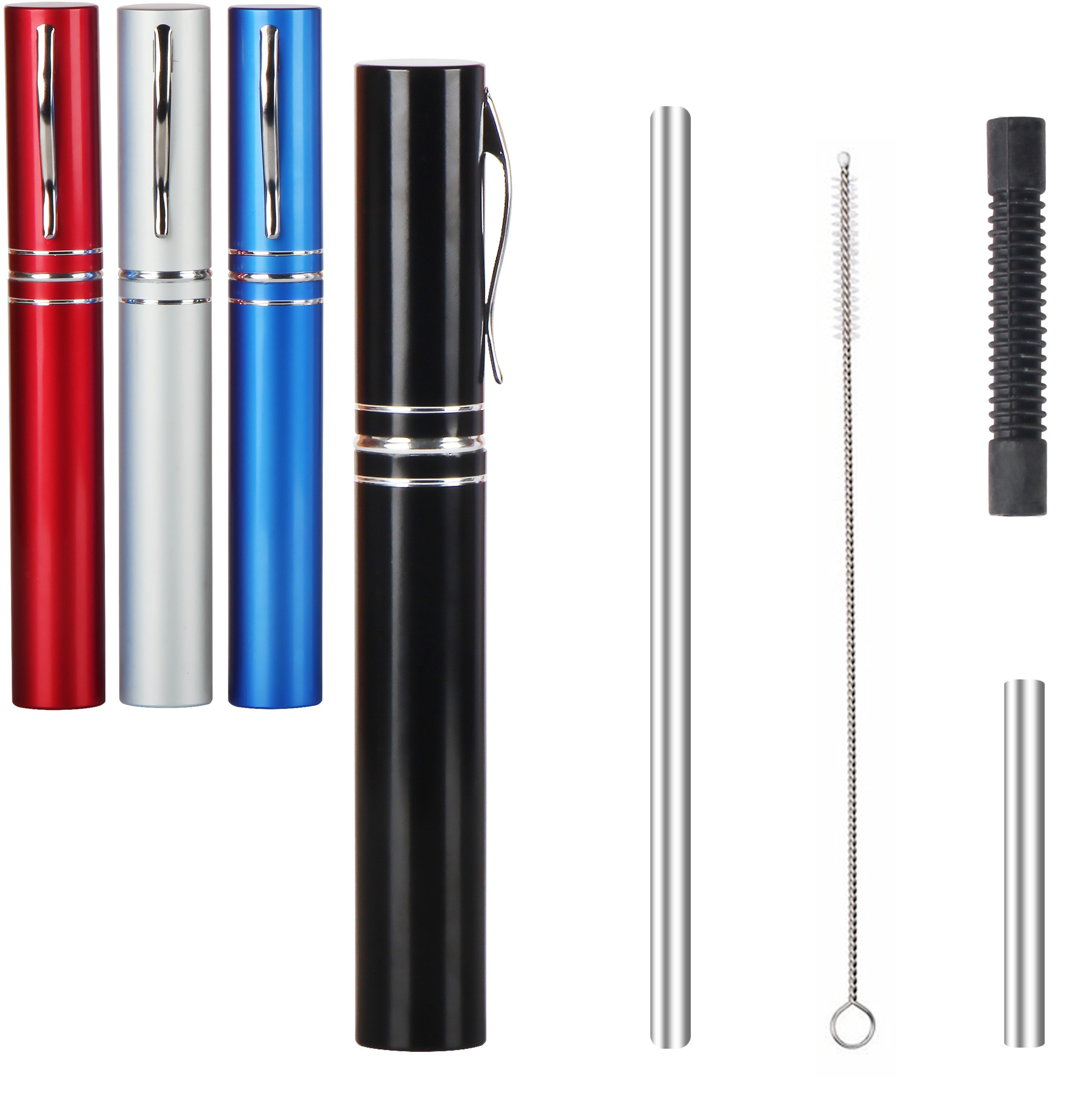 Flexible Stainless Steel Straw Set
