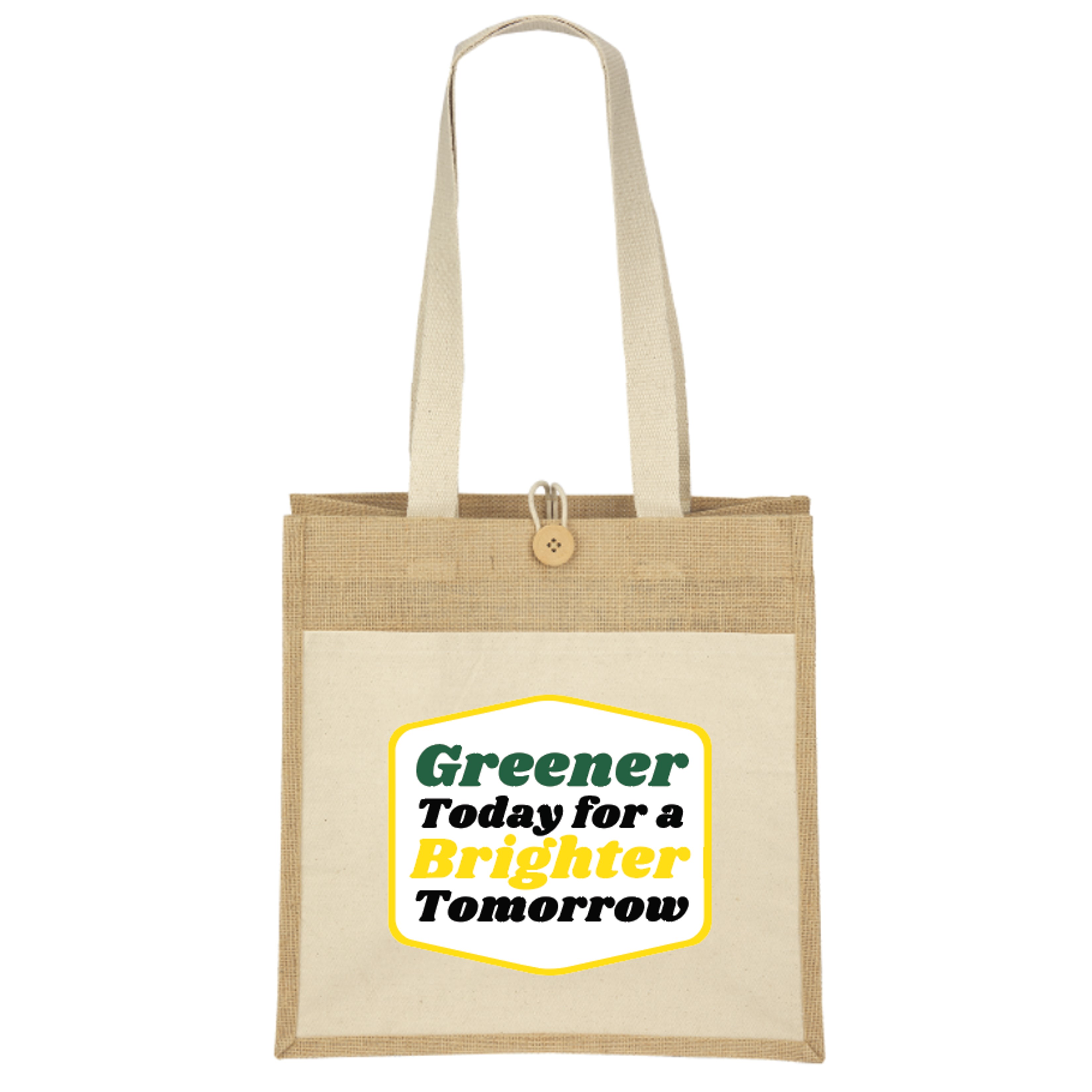 Jute and cotton large high quality bag full color imprint