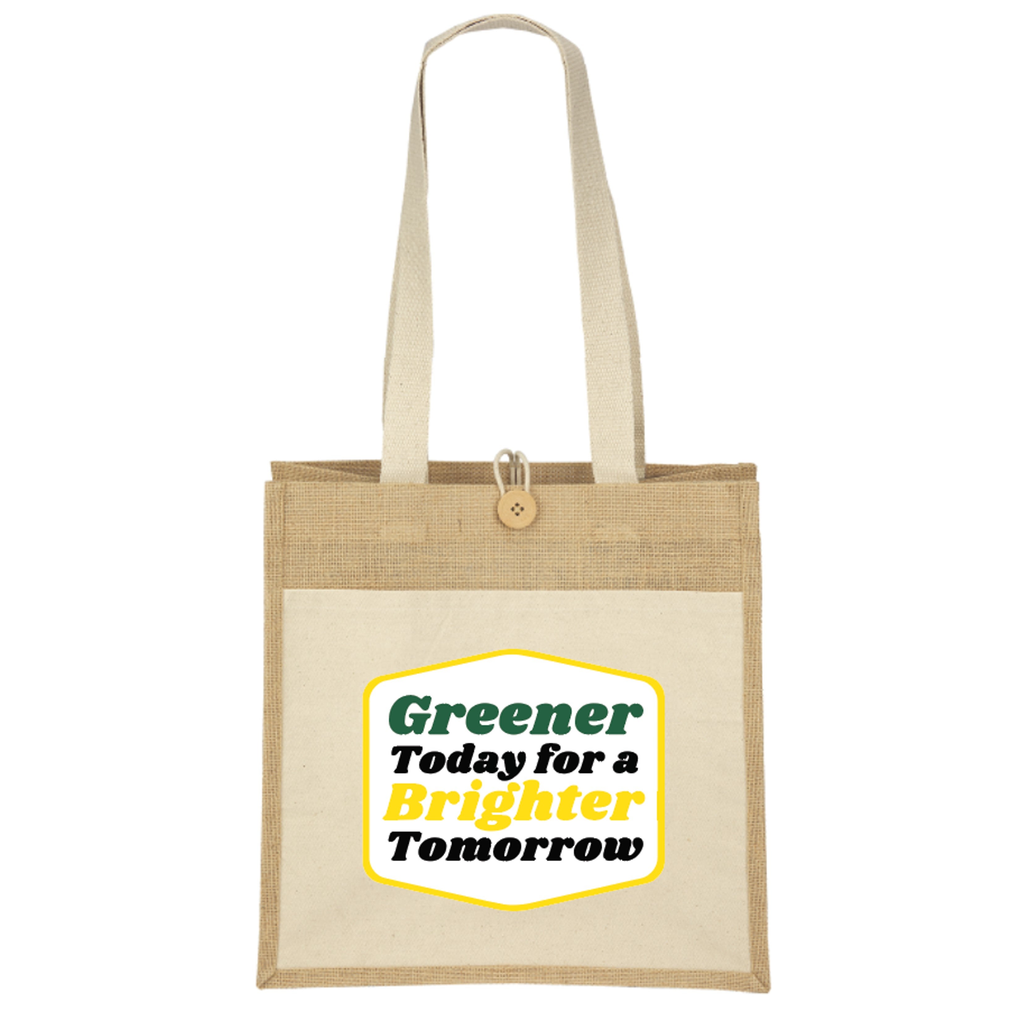 Jute and cotton large high quality bag full color imprint