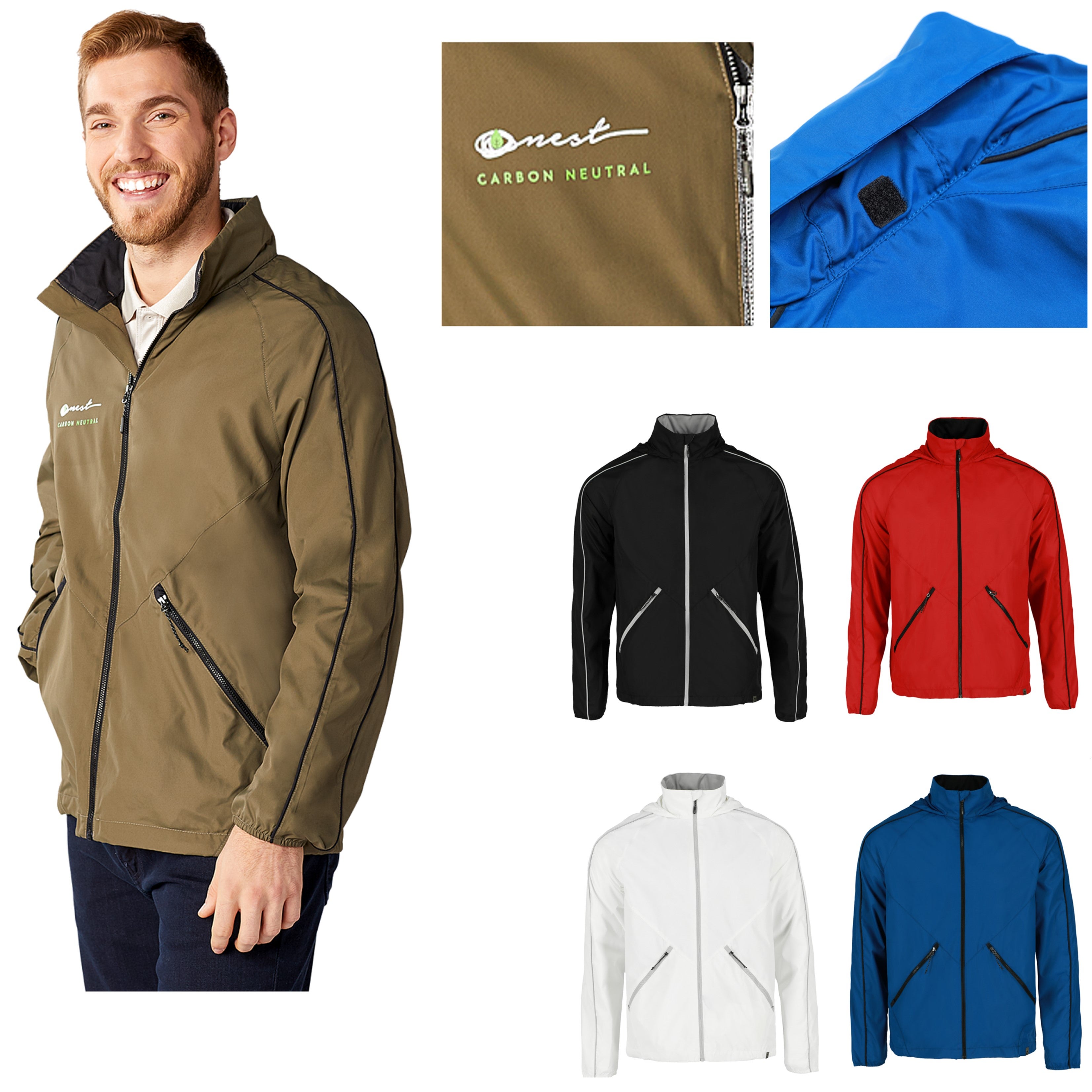 Men's Custom Eco Lightweight Packable Jacket | Recycled