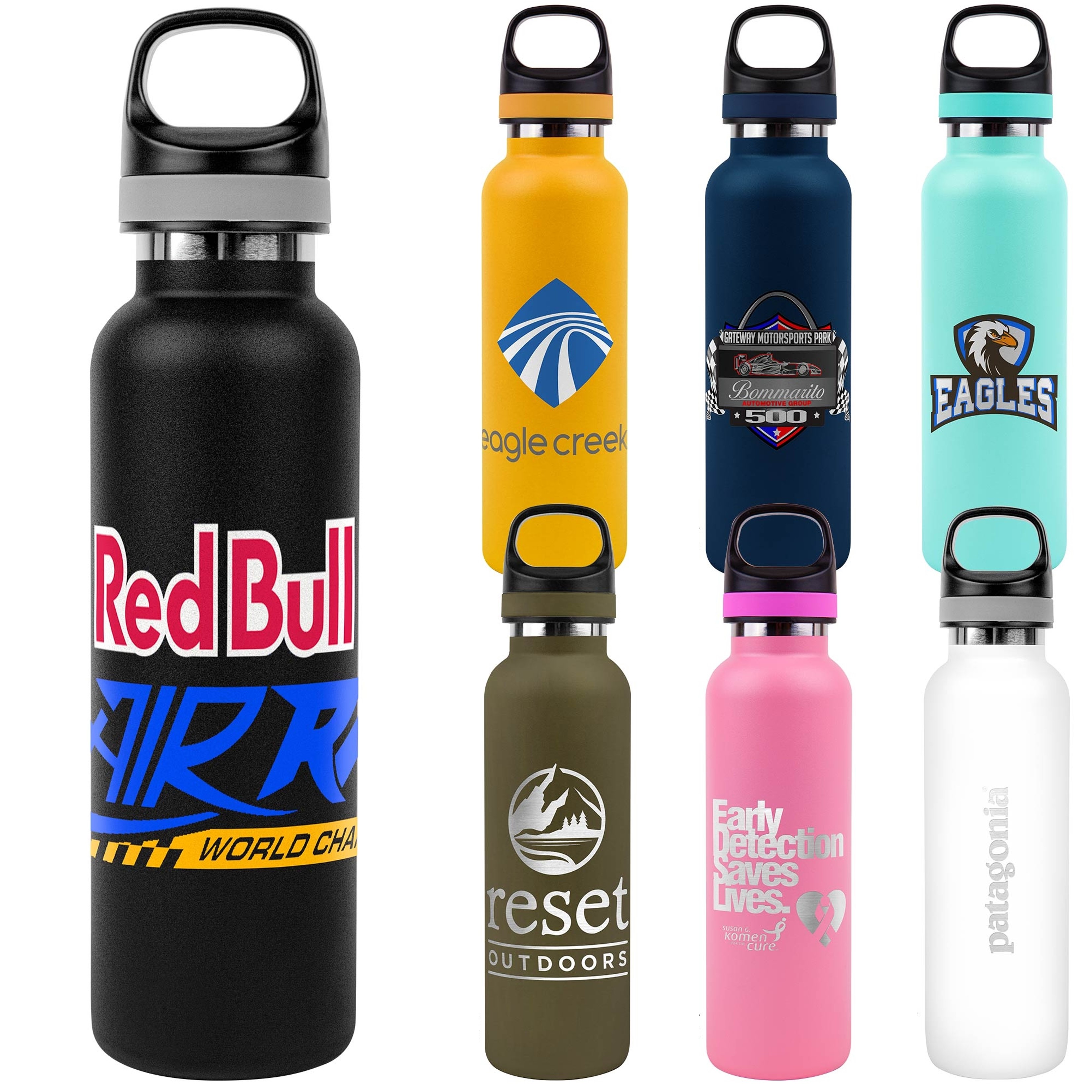 Stainless Steel Water Bottle with Carry Handle | Copper Lining | 20 oz