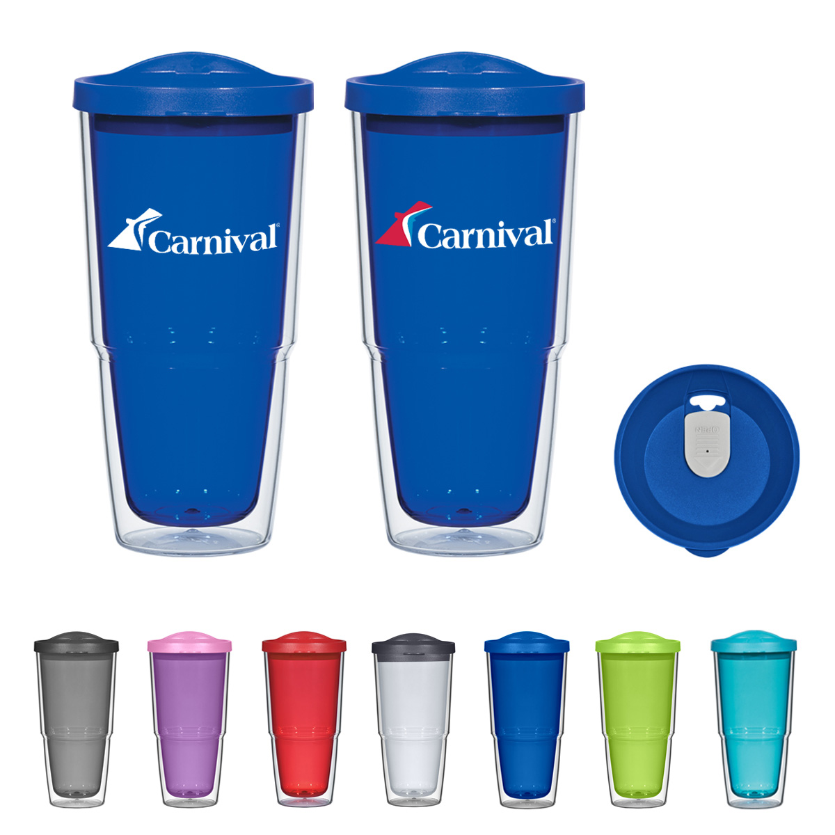 Double Wall Tumbler with Lid | 24 oz 