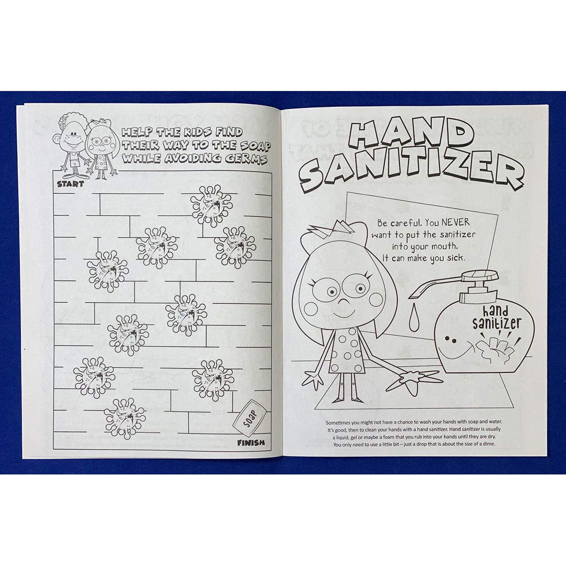 USA Made  Activity Books for Kids | Fighting Germs - inside