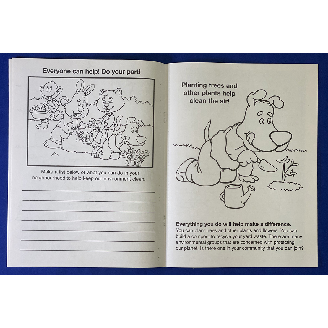 Keep Our Environment Clean Custom Activity Book for Kids - Inside