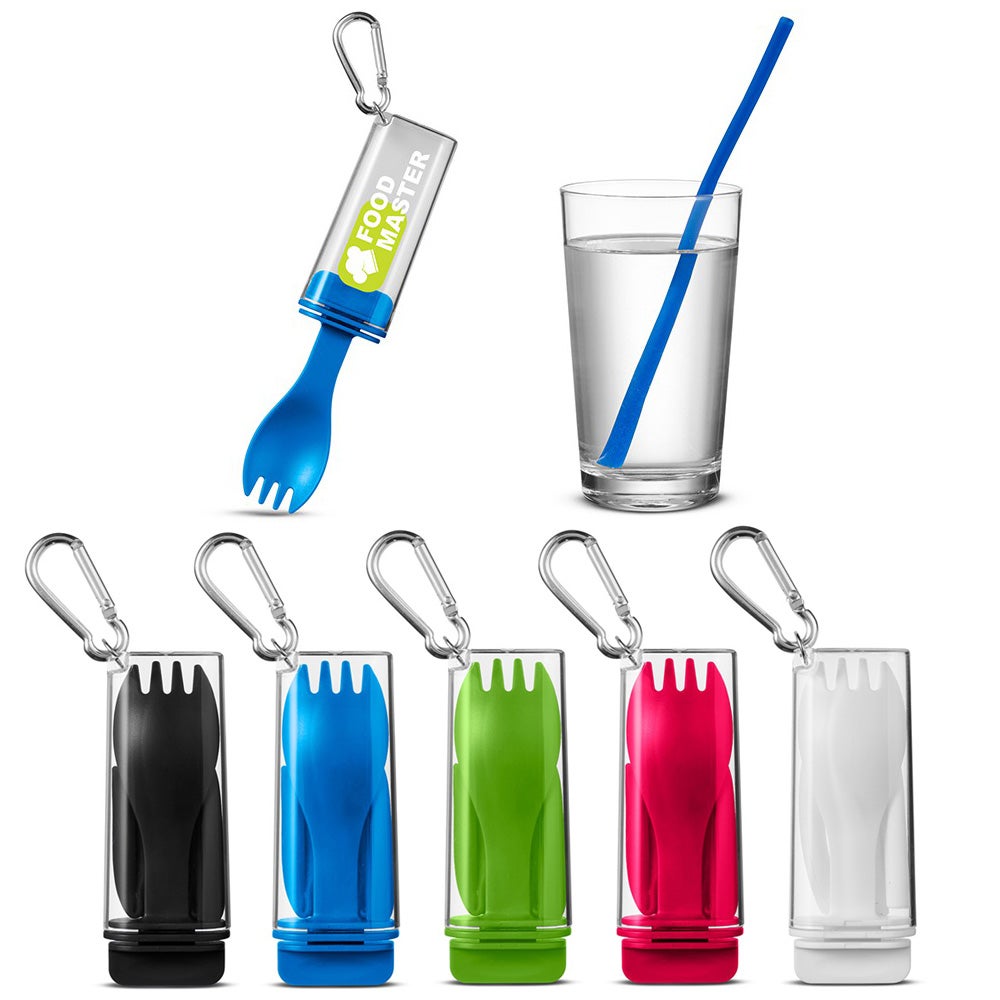 Travel Silicone Straw & Utensil Set