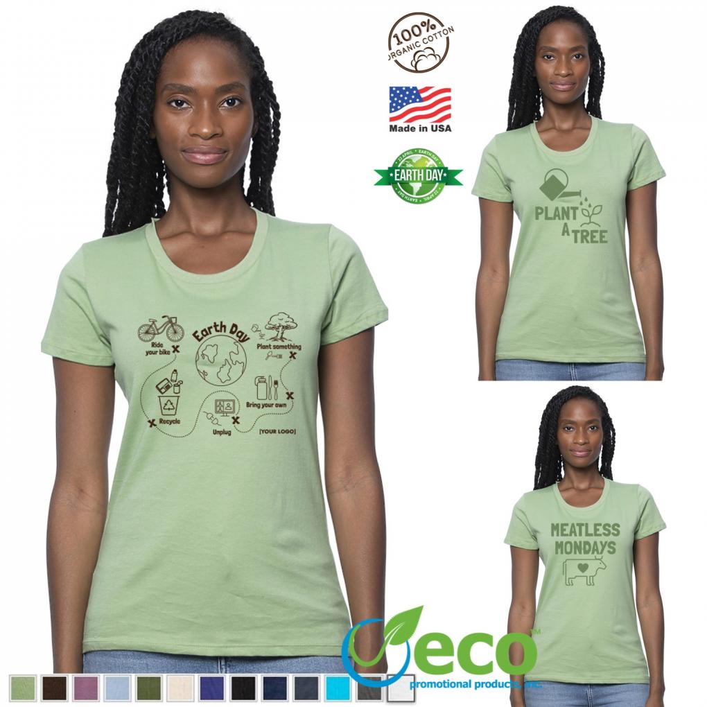 USA made organic cotton Earth Day t-shirts