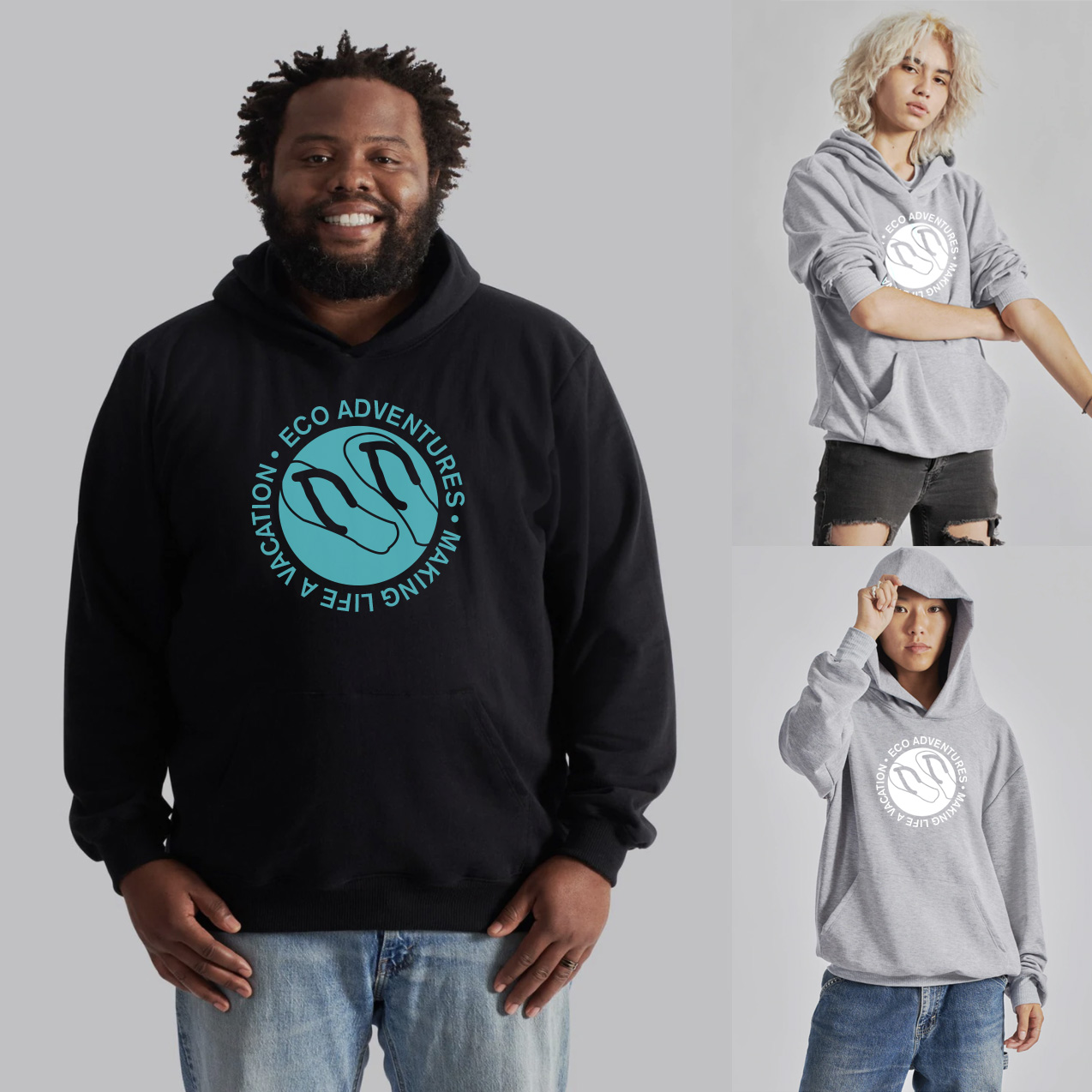 100% Recycled Cotton Pullover Hoodie | Unisex