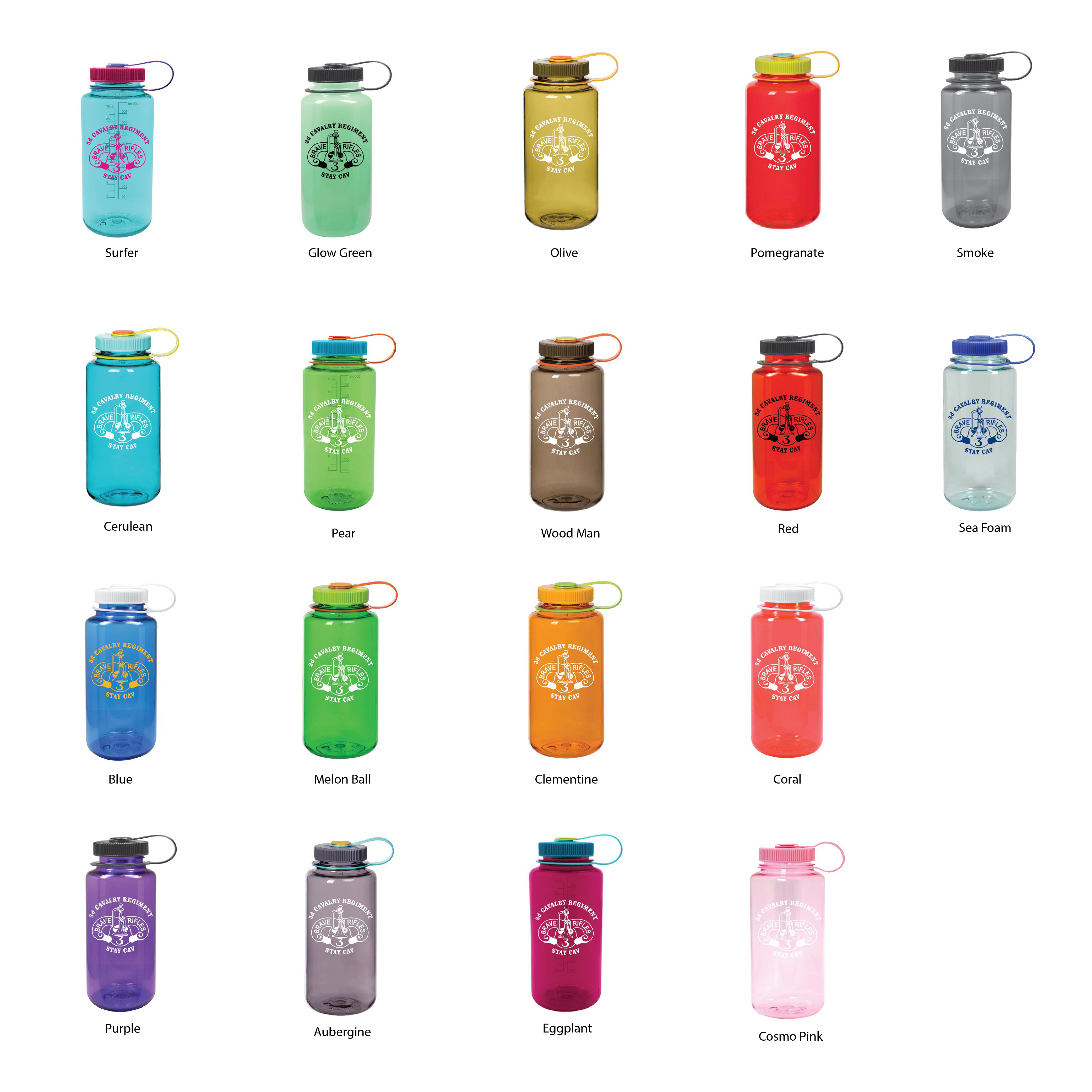 Recycled Nalgene Water Bottles 32 oz Wide Mouth Colors
