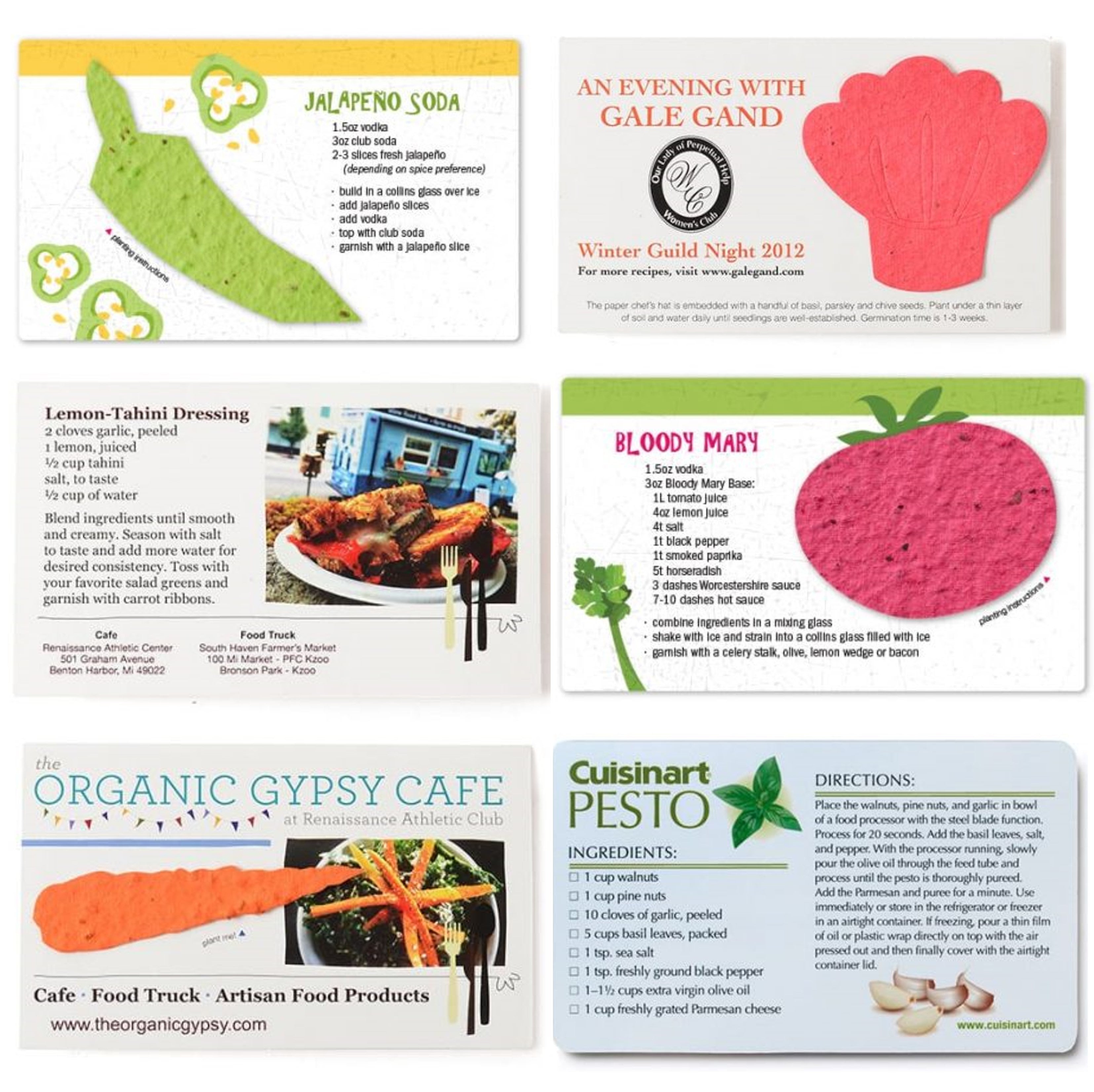 Recipe Card with Plantable Seed Shape | USA Made