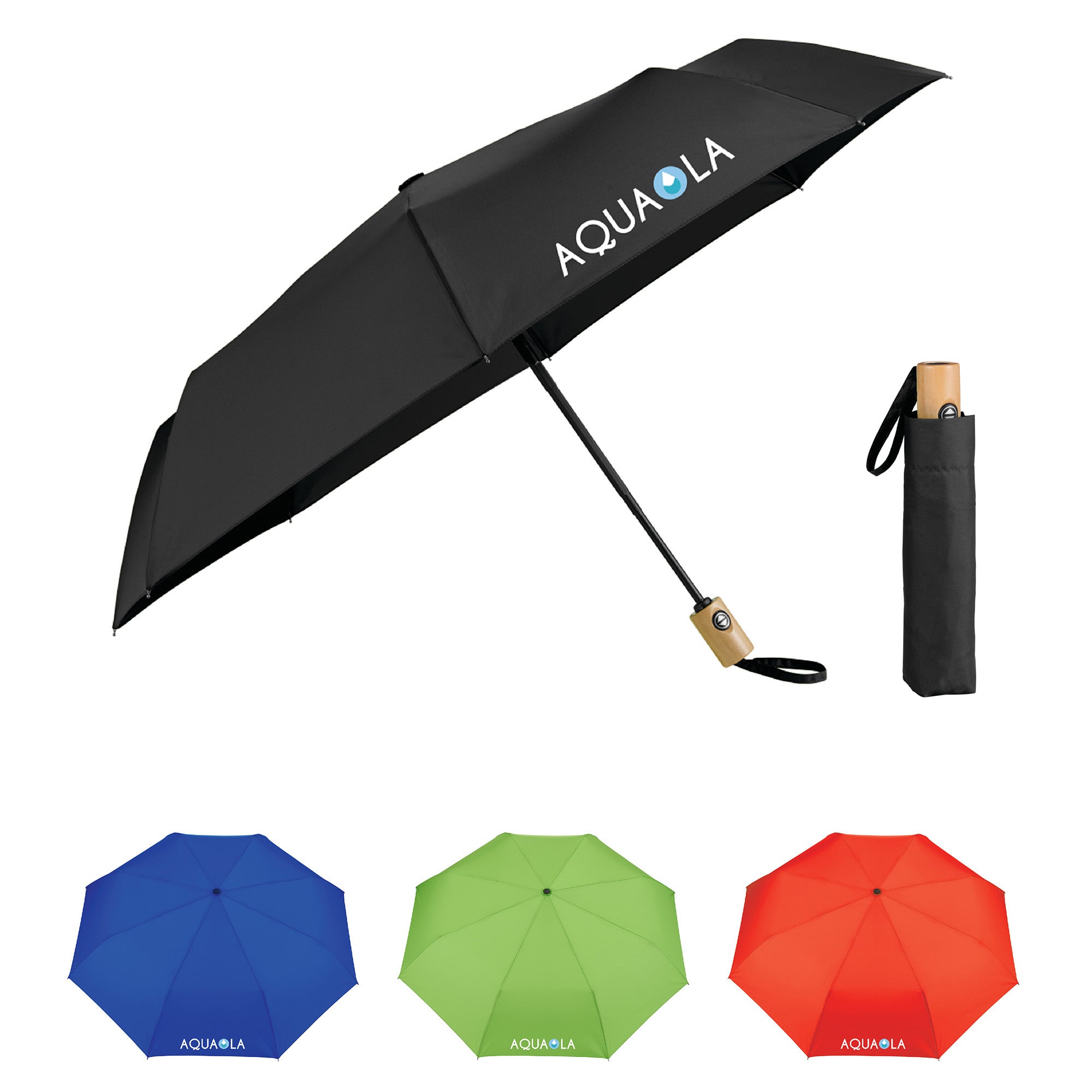Recycled RPET auto open travel umbrella