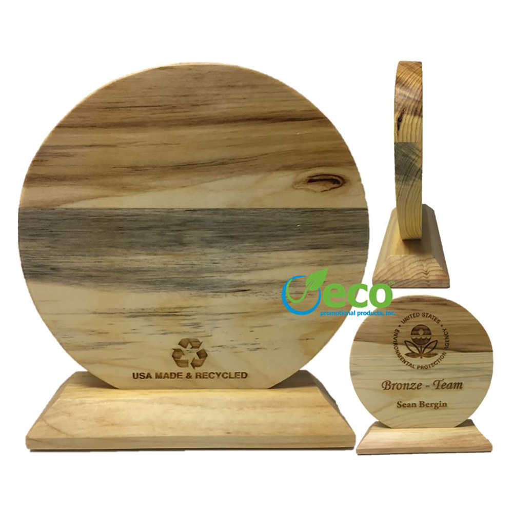 Recycled Wood Award | USA Made | 7.5" Round