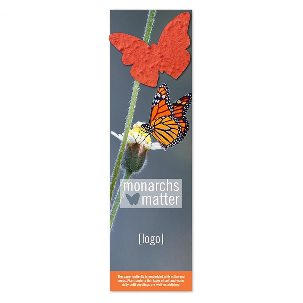 Save the Monarchs Bookmark Plantable Seeded Shape