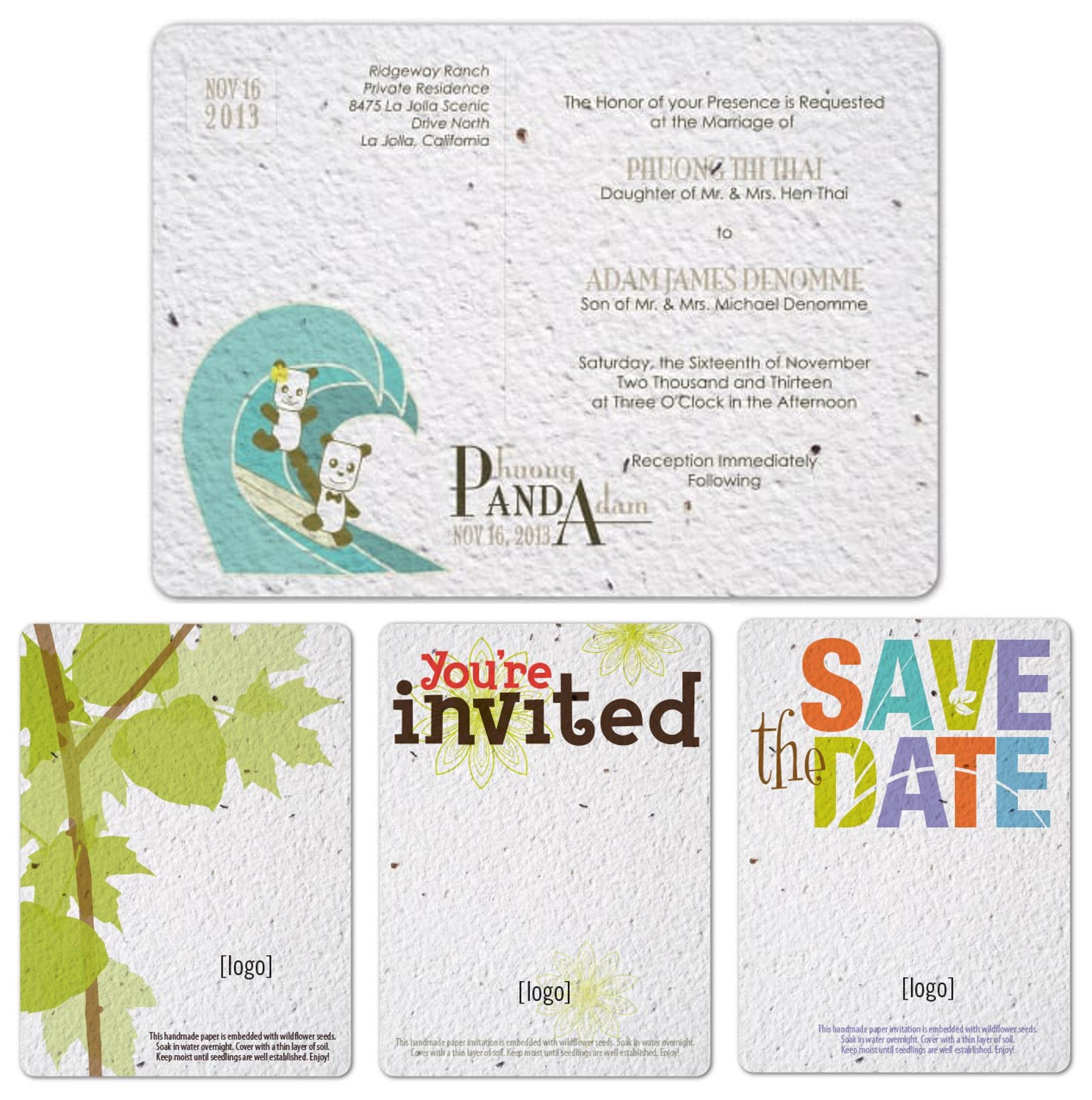 USA Made Plantable Custom Invitation