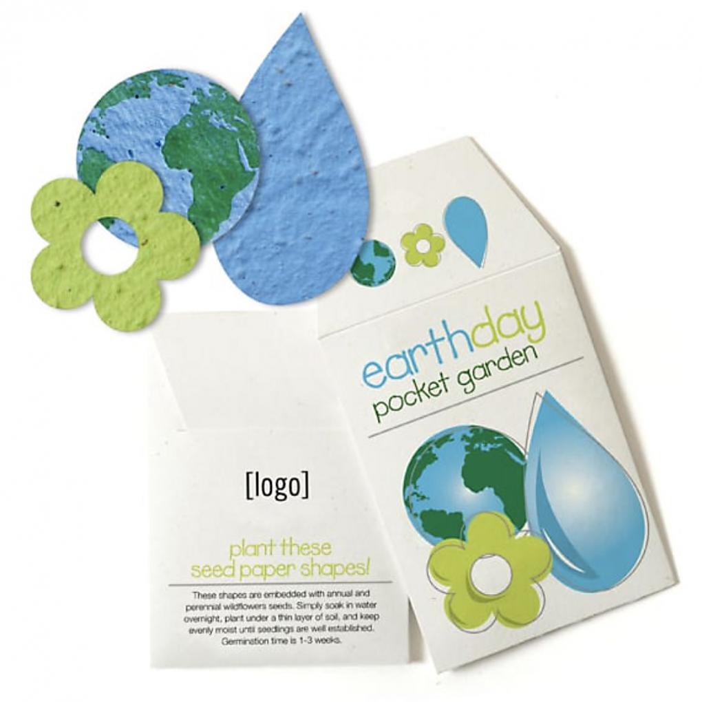 Earth Day Custom Seeded Pocket Garden Packet