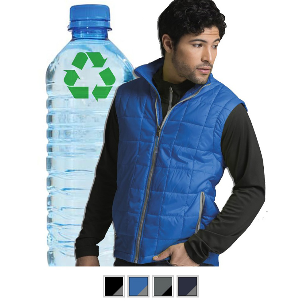 Mens Custom Embroidered Recycled rpet Quilted Vest