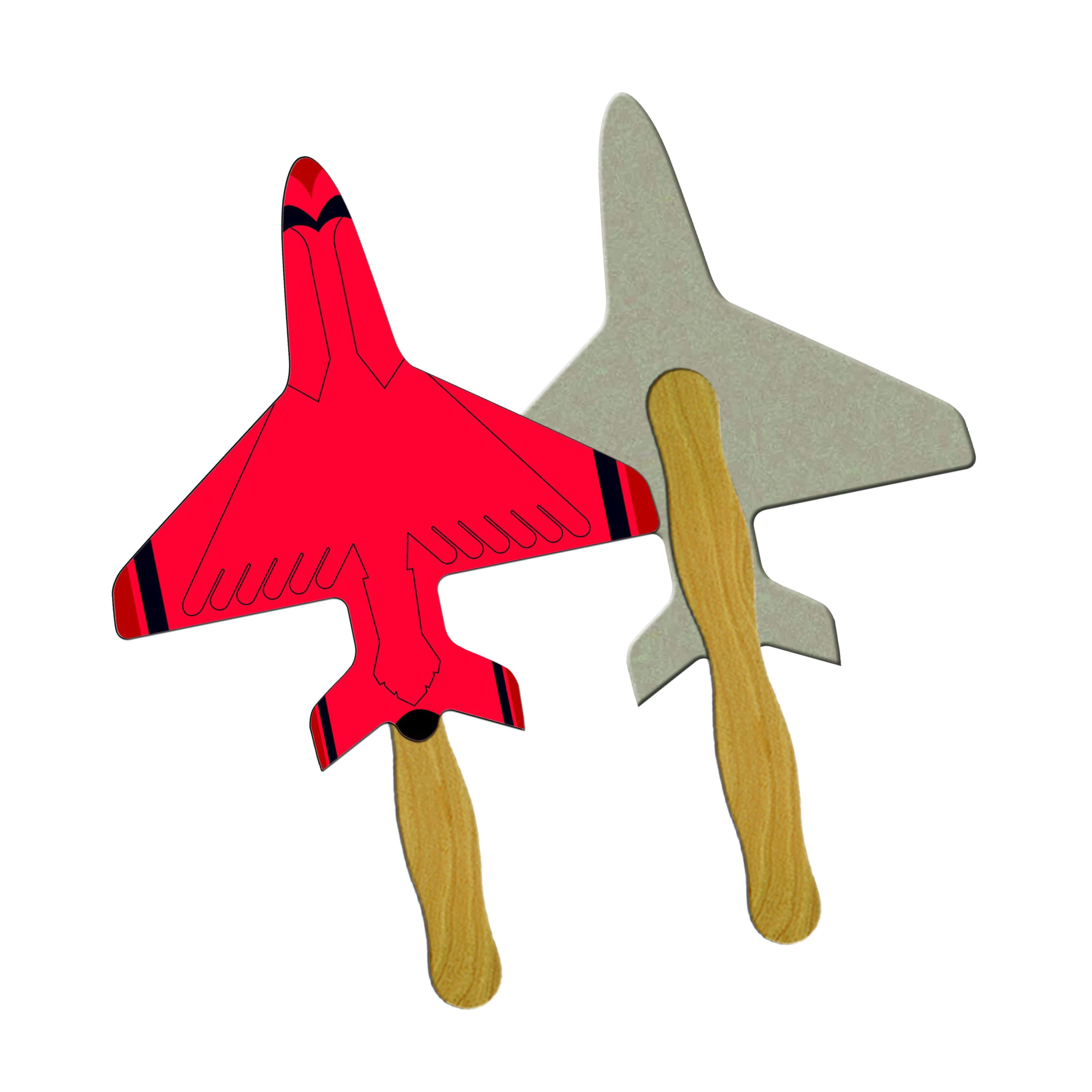 Recycled Hand fan Air Plane Shapes