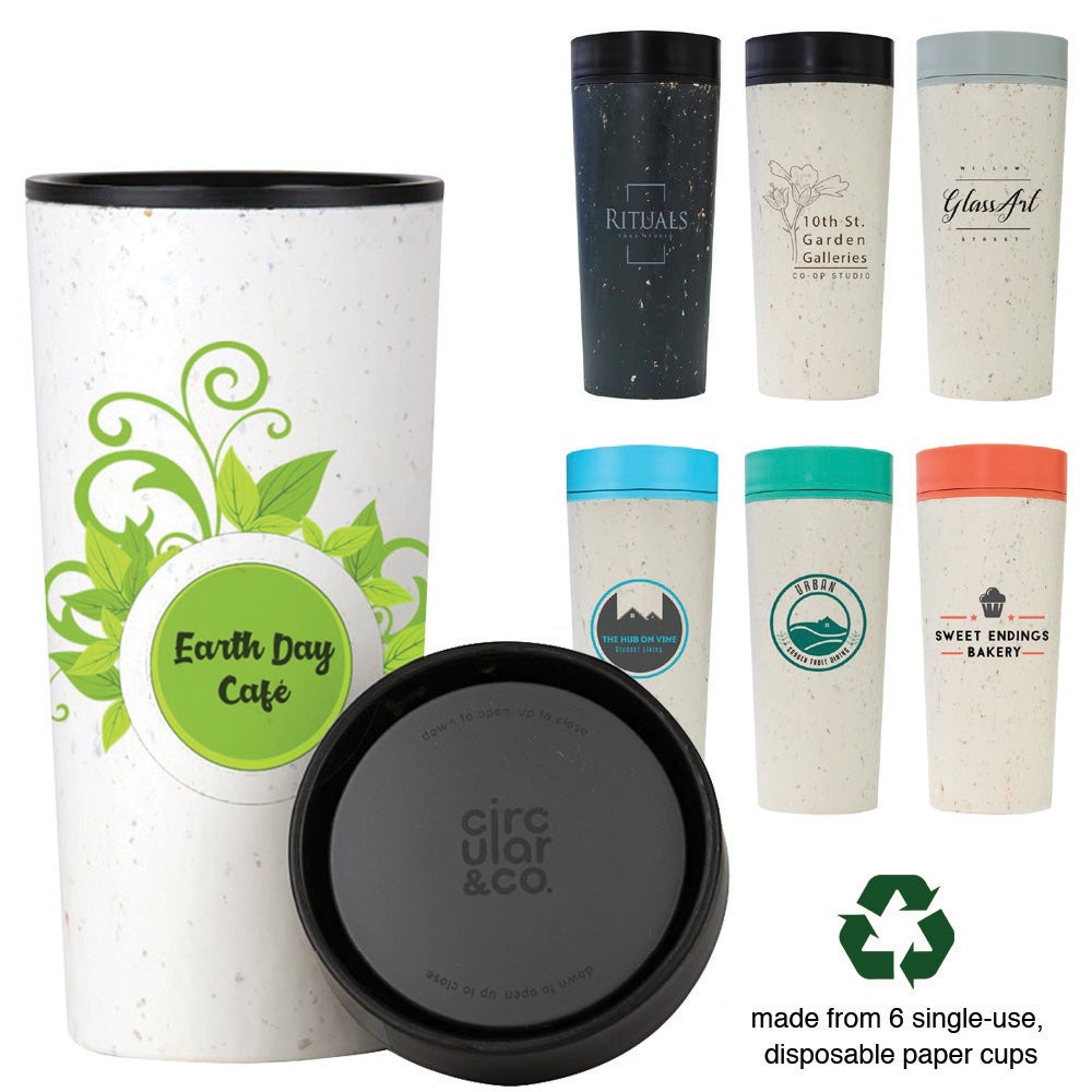 Recycled Coffee Cup Tumbler | Circular Cup | 16 oz