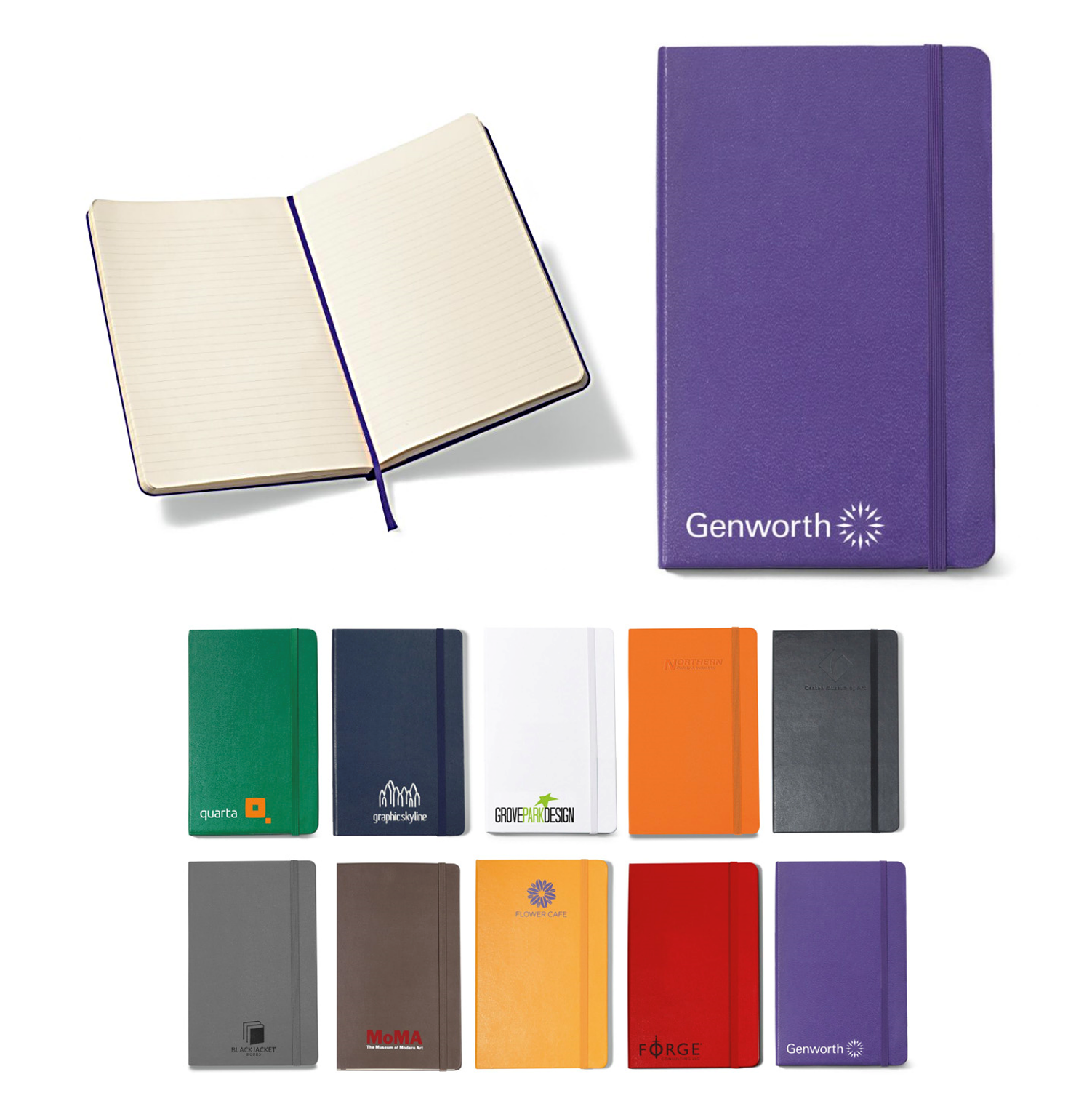 Custom Moleskine® Notebook | Hard Cover | 5x8 - Debossed	