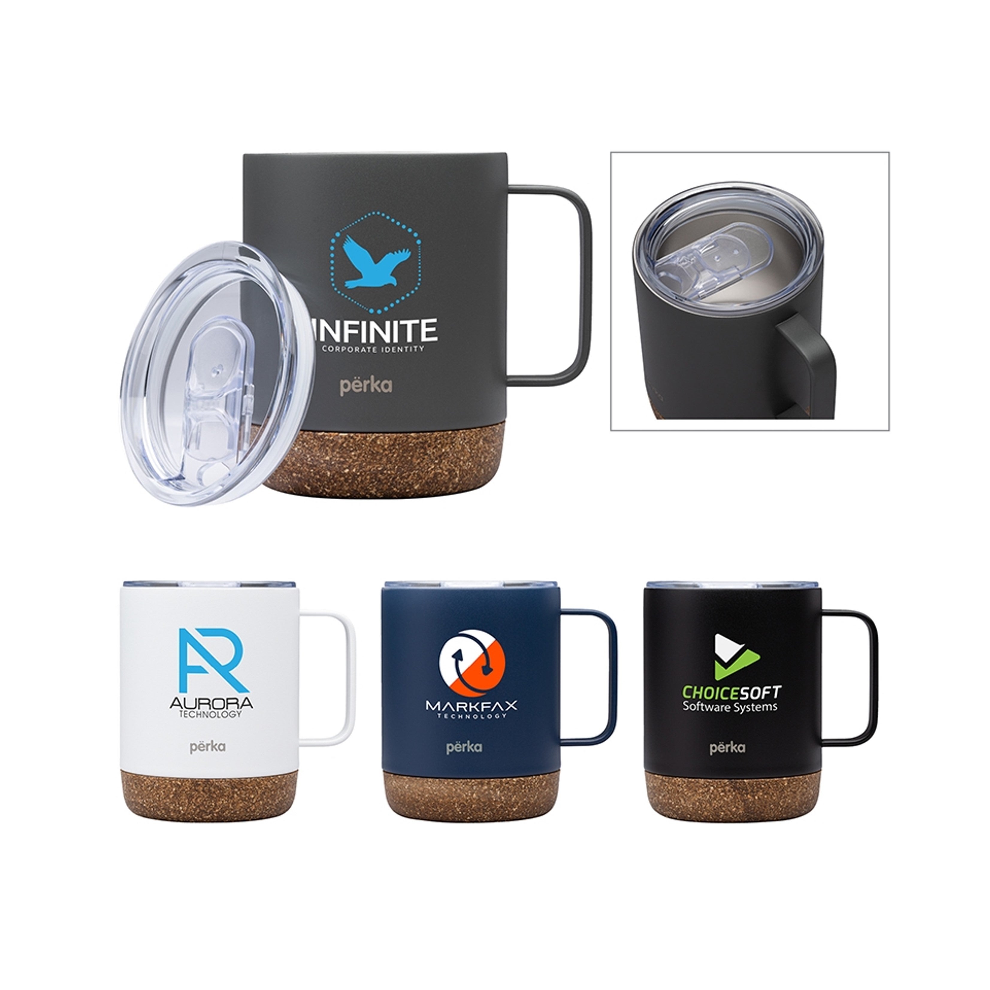 Perka® Stainless Steel Camping Mug with Lid | 12 oz