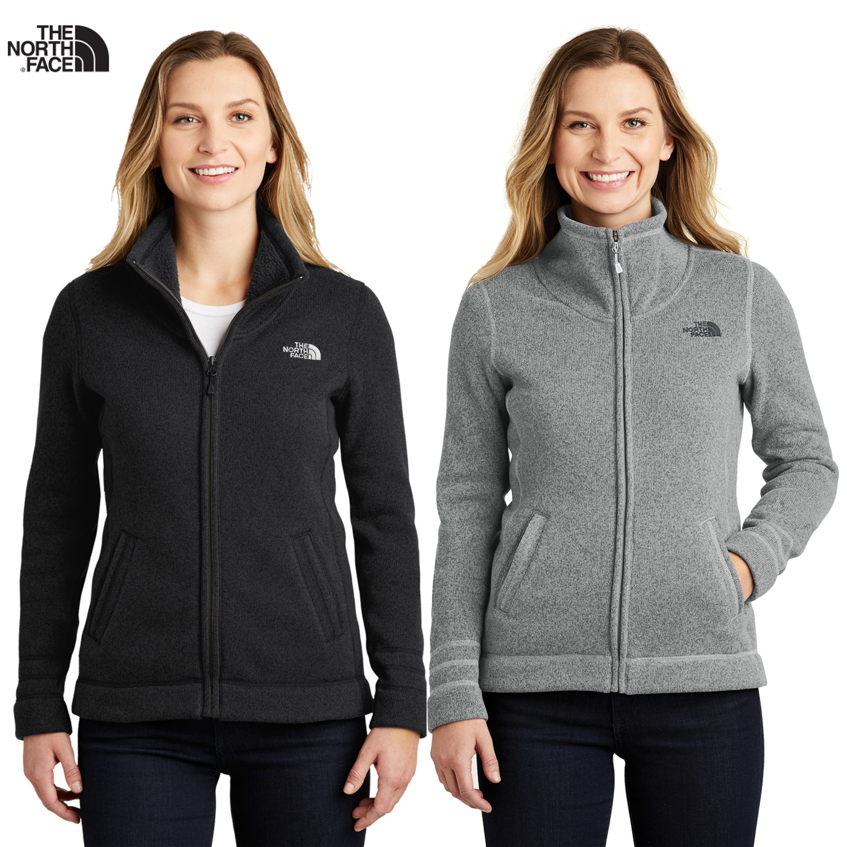 The North Face® Ladies Sweater Jacket | Embroidered