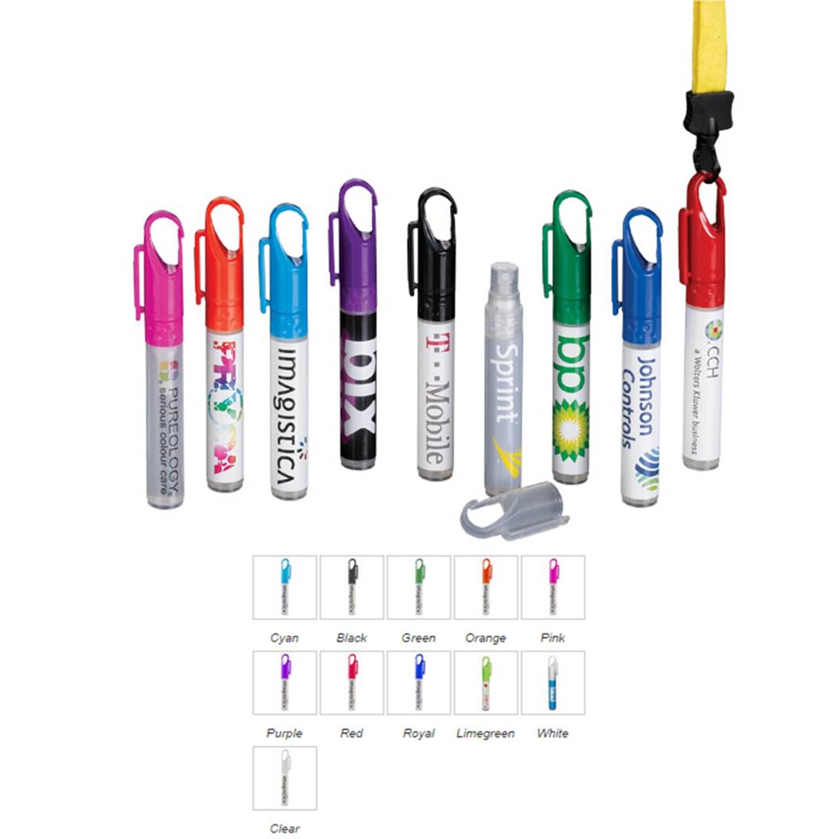 USA made 10 mL pen sanitizer customizable