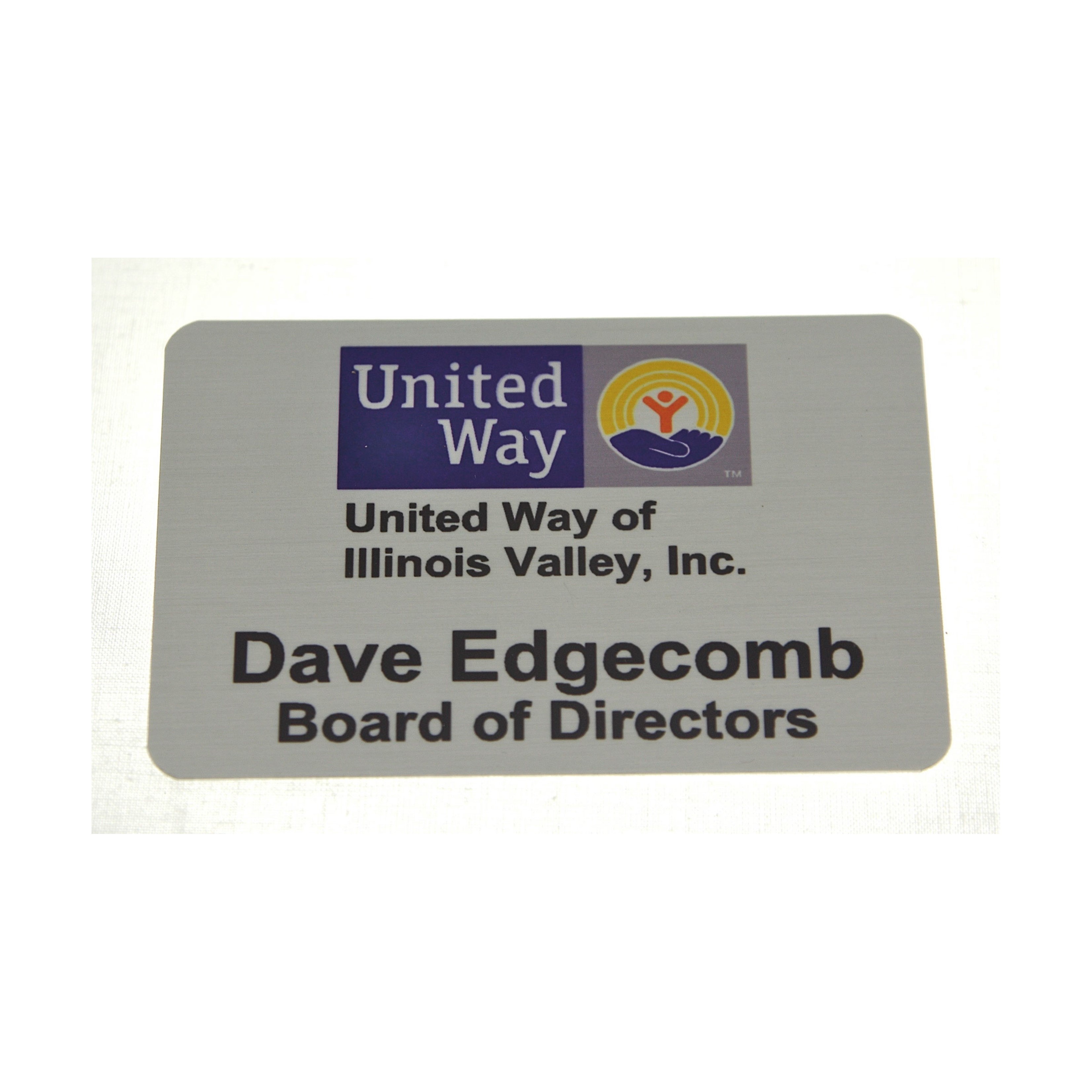 Custom Name Badges - USA Made Aluminum| Large 4" x 2"