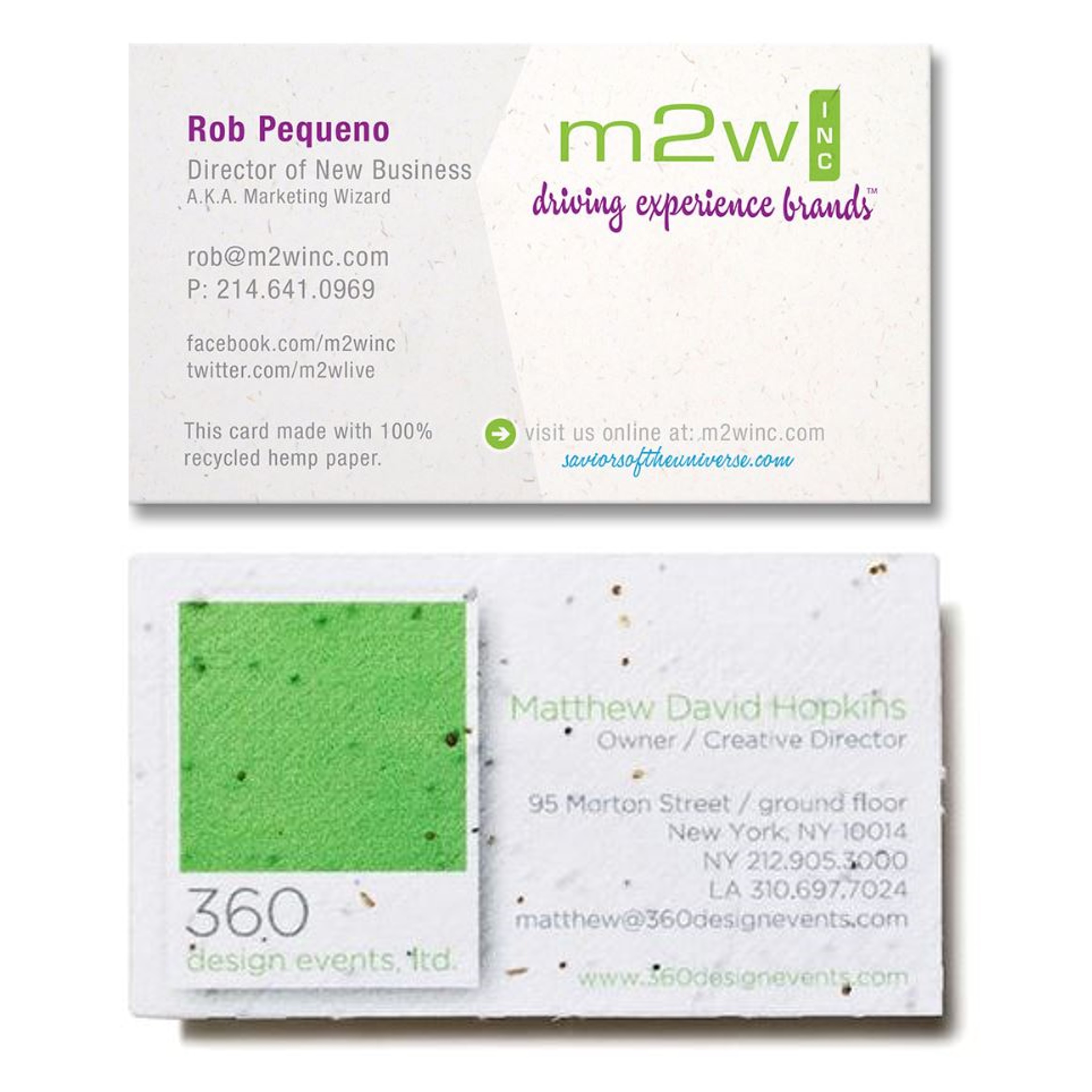 Hemp Business Cards | USA Made | Recycled 