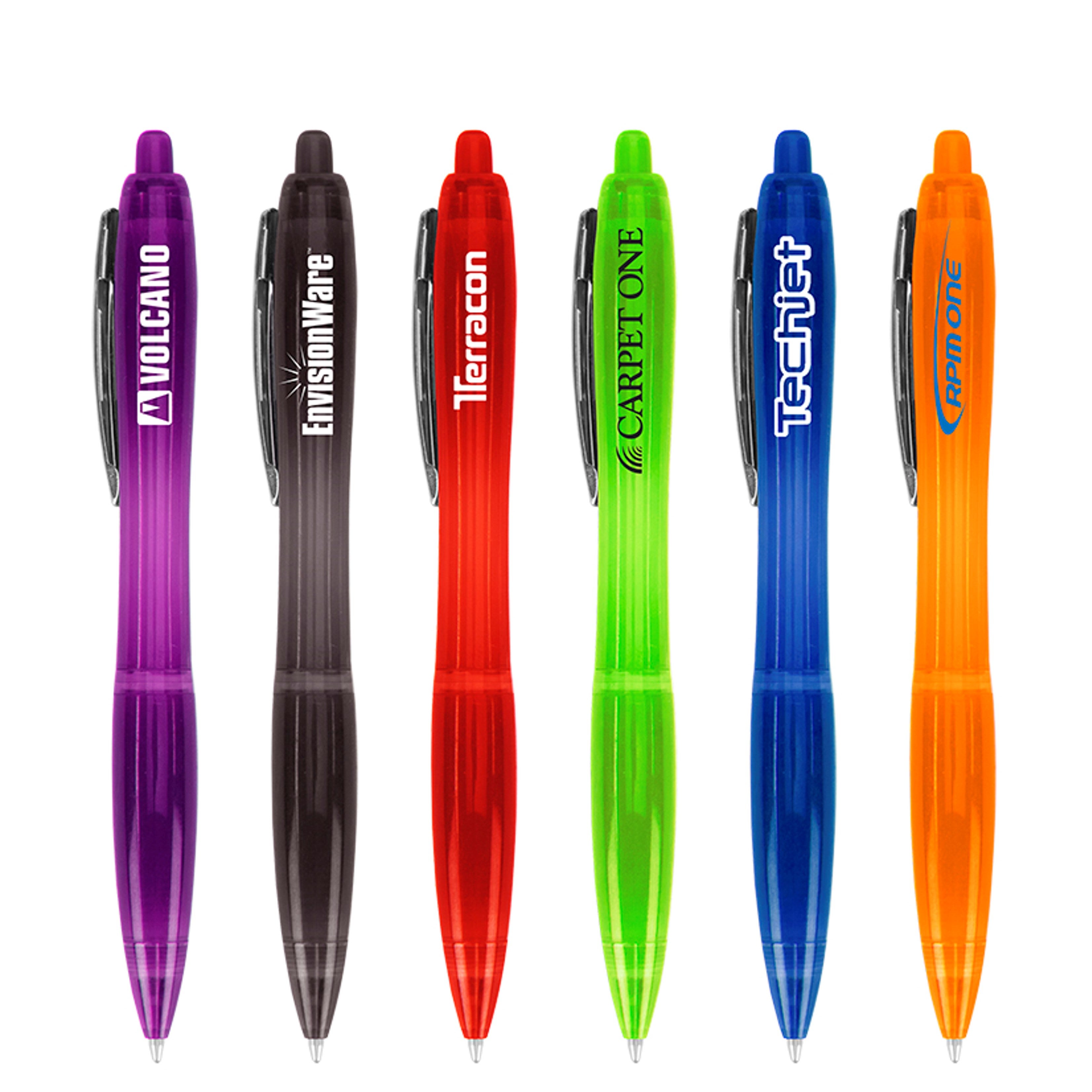 RPET Curved Plunge-Action Pen