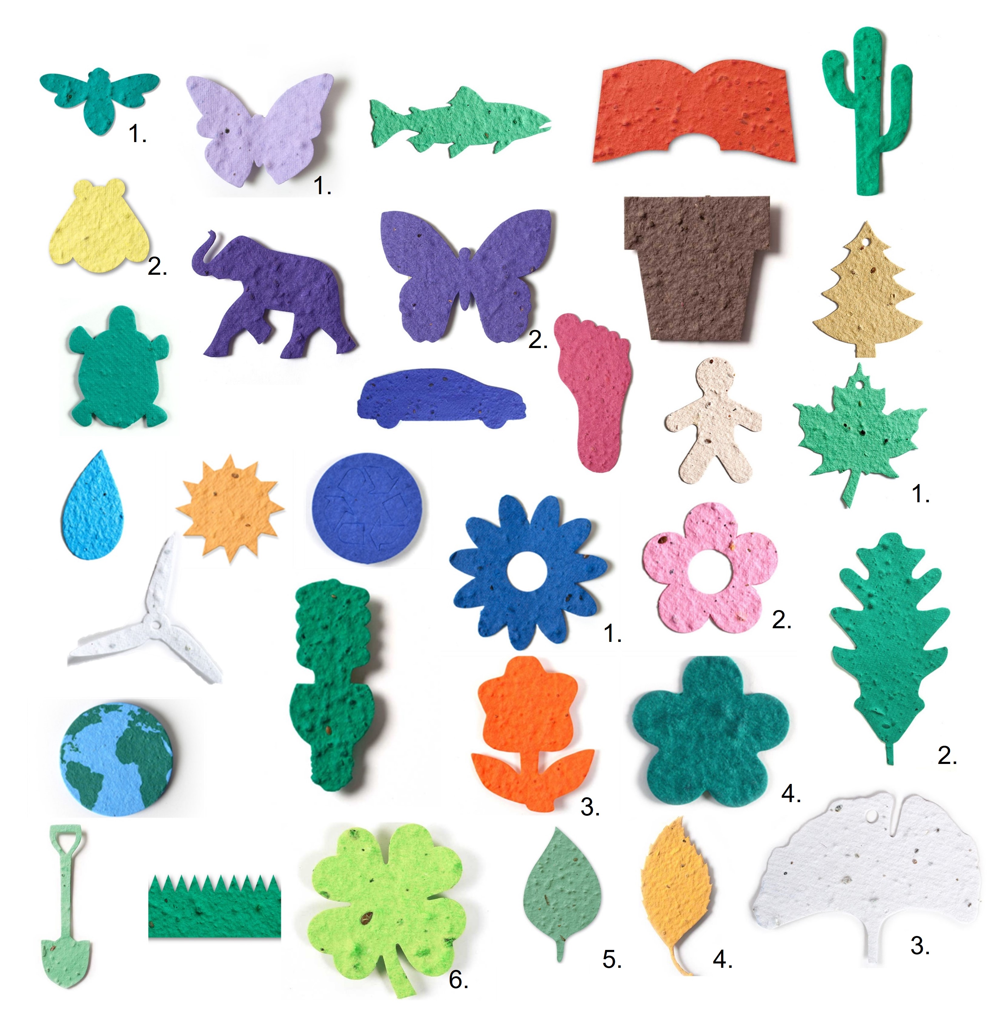 Conservation Awareness Seeded Paper Plantable Shapes | USA Made 