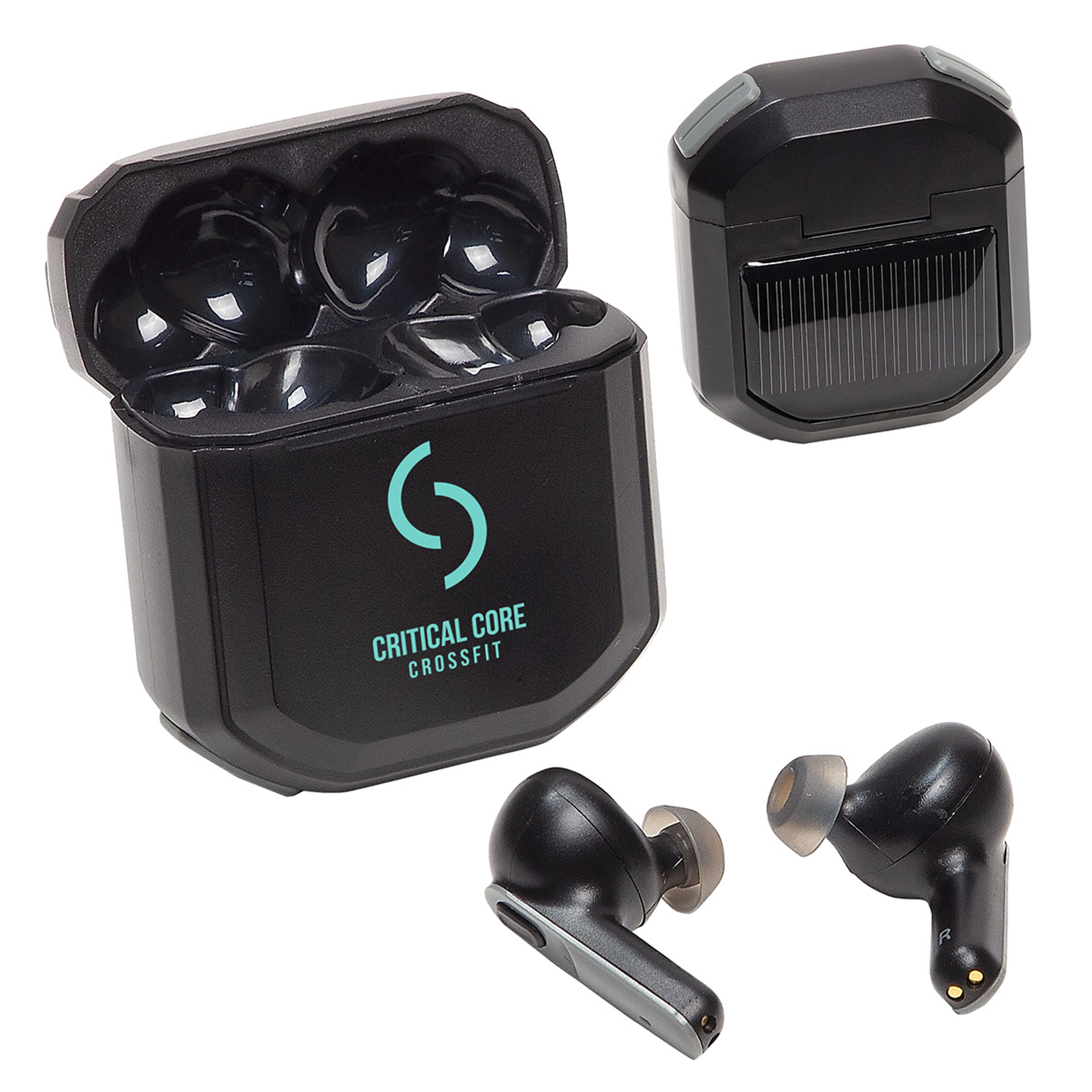 Wireless Earbuds with Solar Power Charging Box