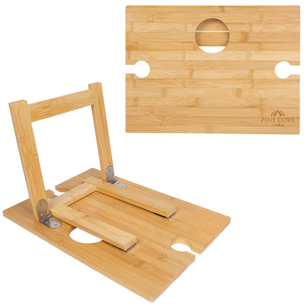 Bamboo Wine & Cheese Travel Picnic Table | Reusable