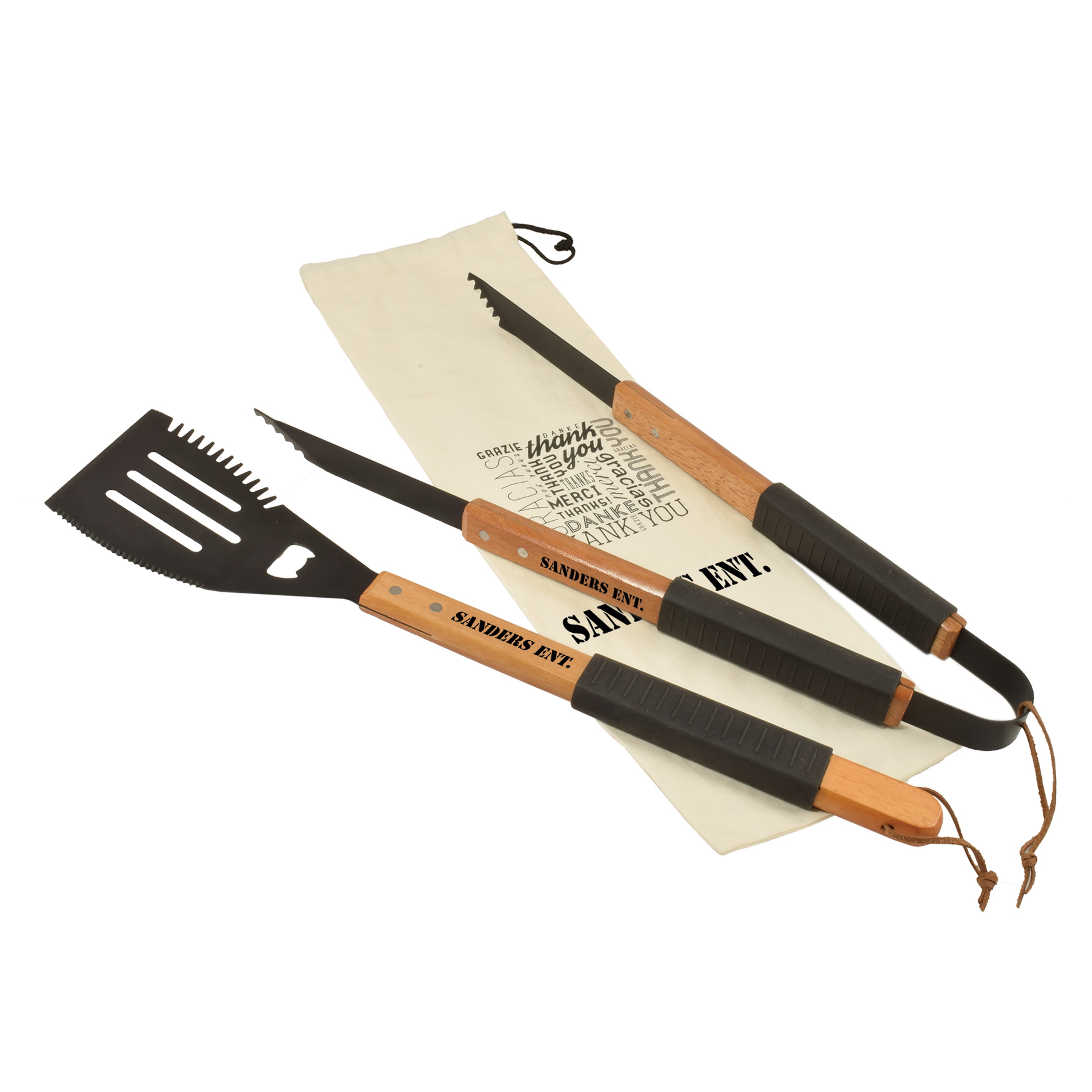 Grill Gift Set | Wood | Canvas Gift Bag