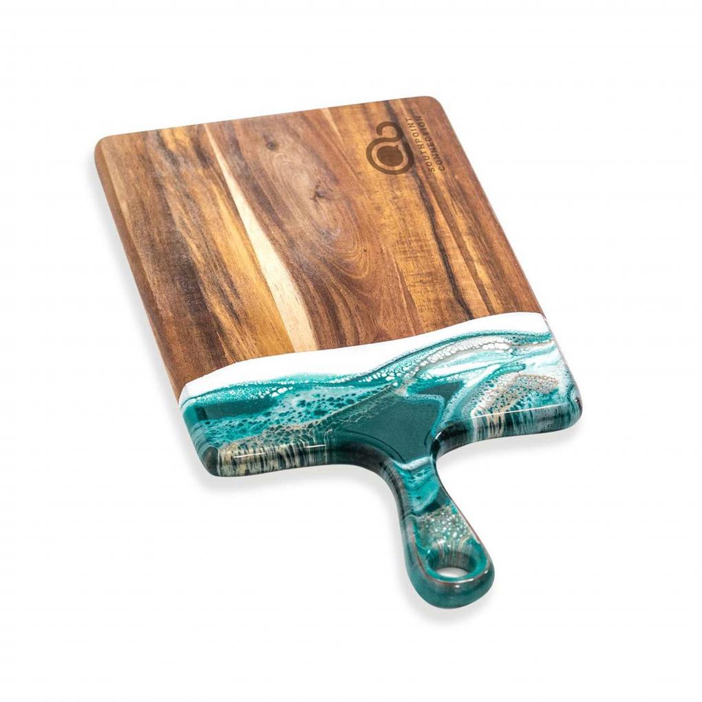 Holiday Gift Acacia and Epoxy Serving Board | Recycled