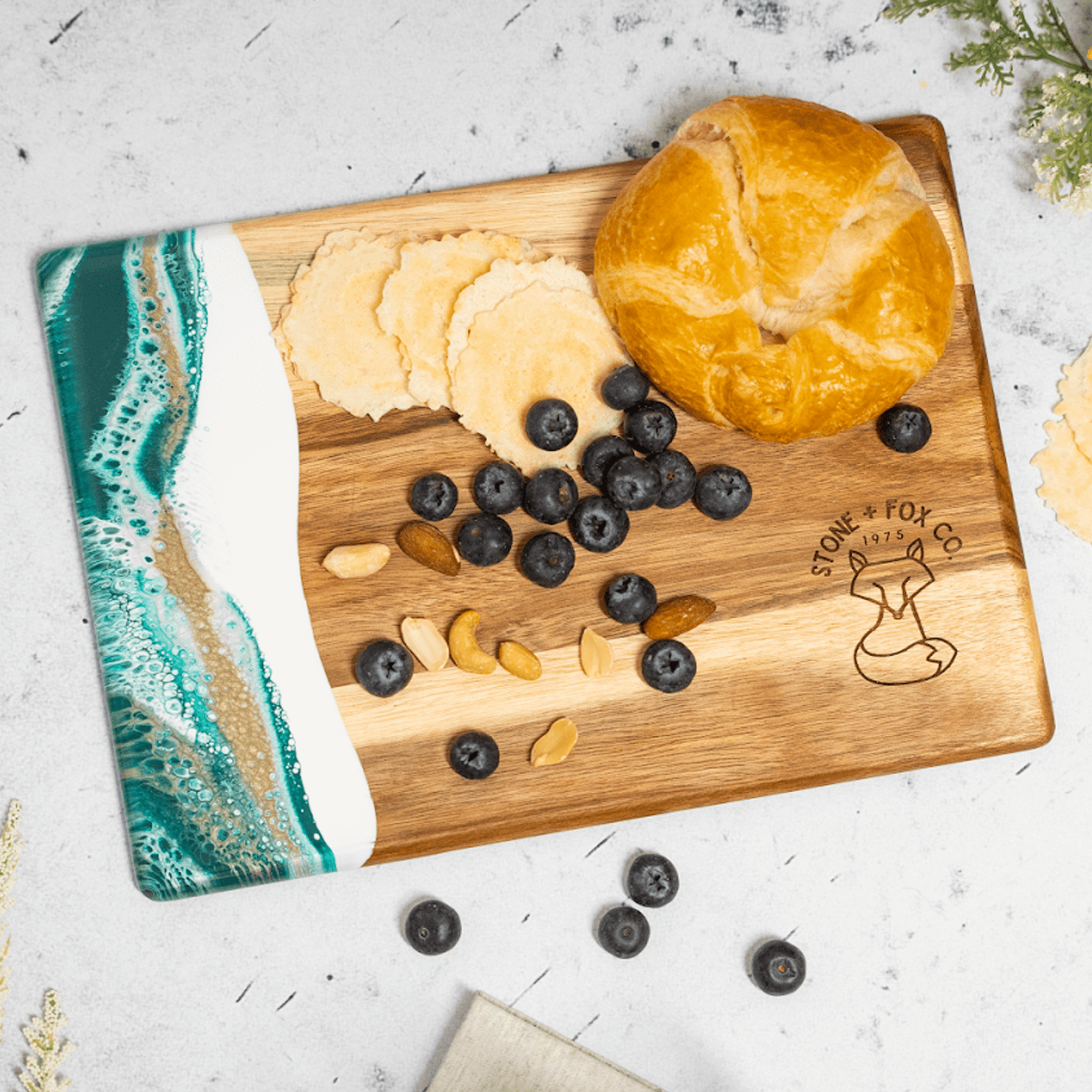 Mini Acacia and Epoxy Serving Board | Recycled