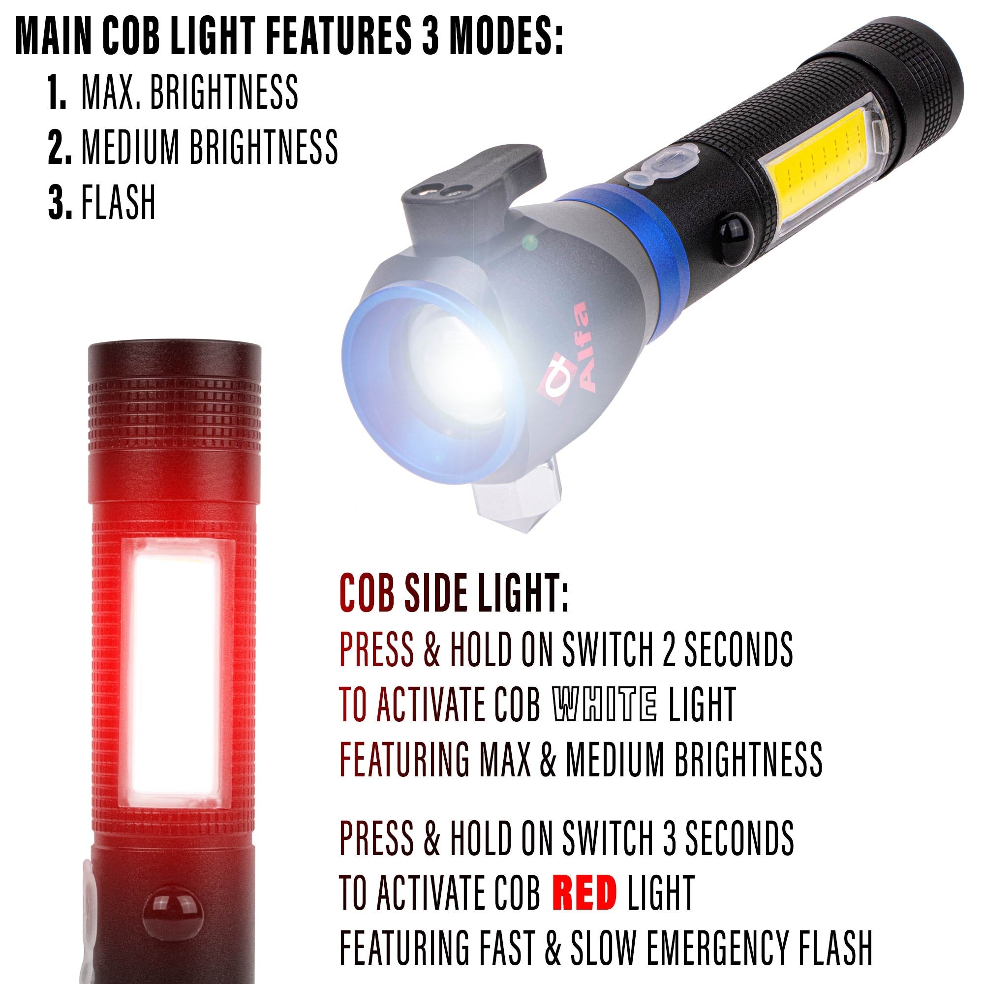 Multi-Functional Survival Flashlight| Reusable