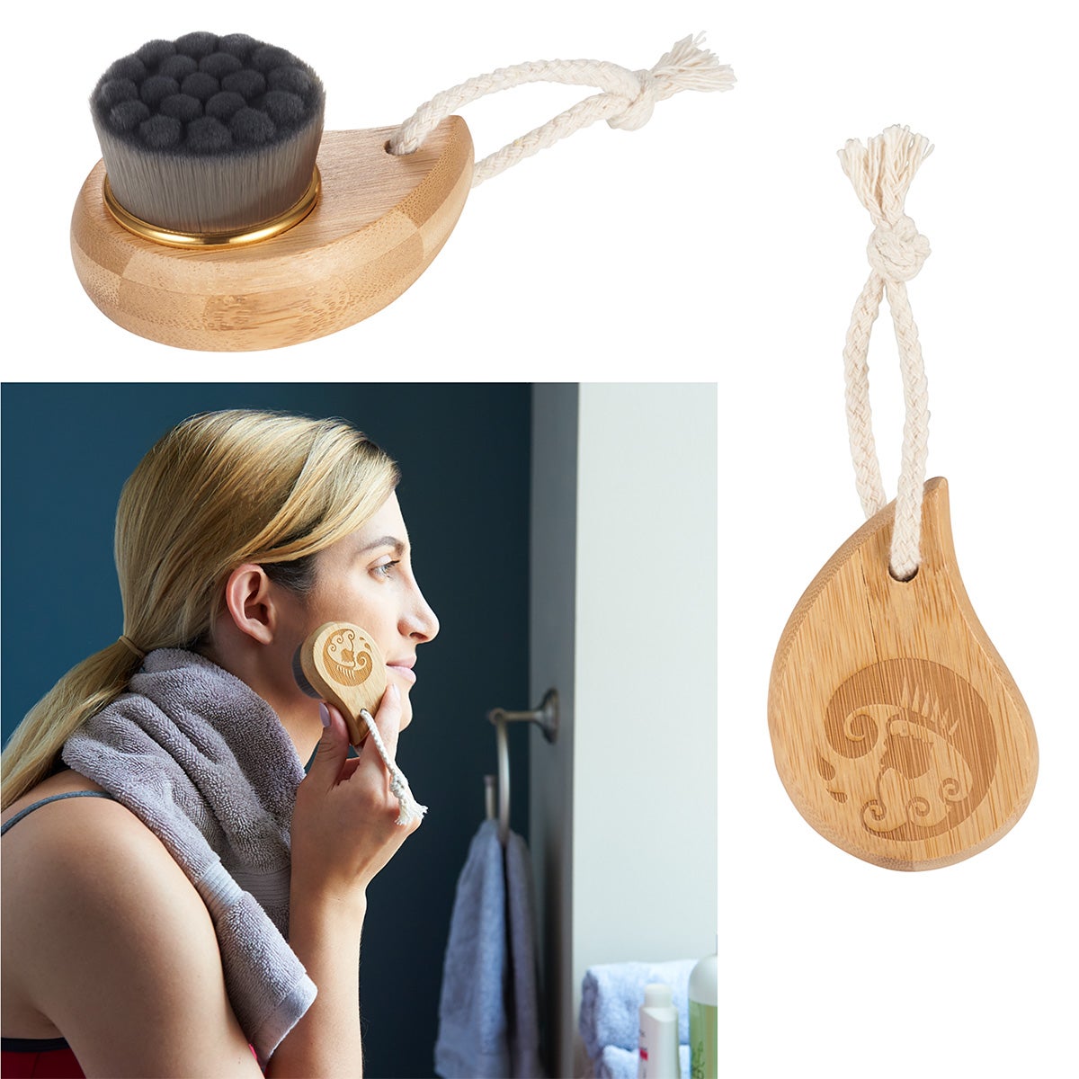 Bamboo Facial Brush | Engraved